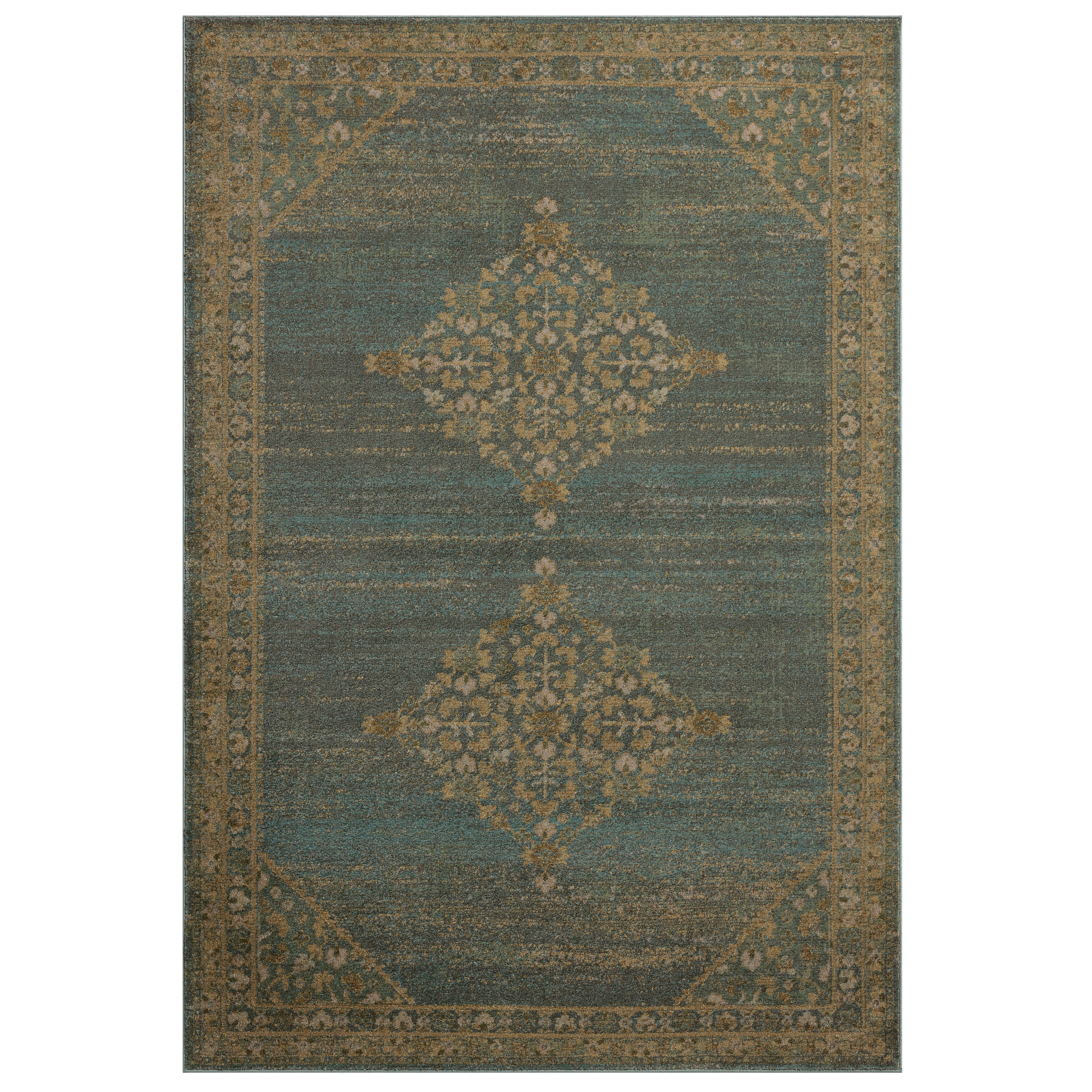 Mona Aqua Wheat Rug