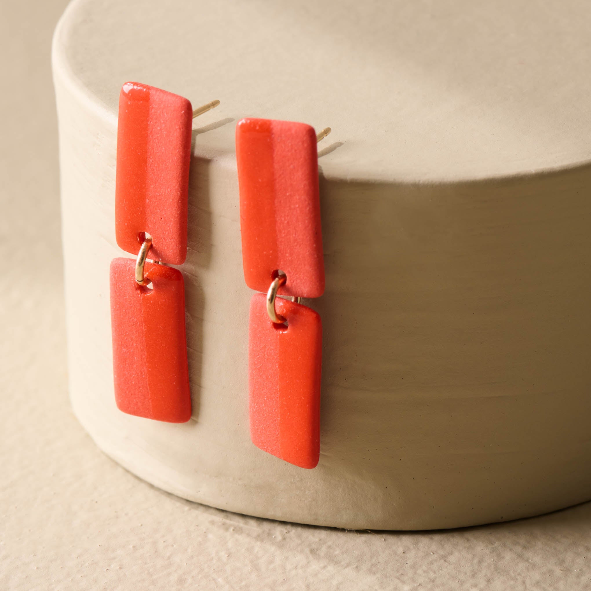 Poppy Mini Brick Earrings