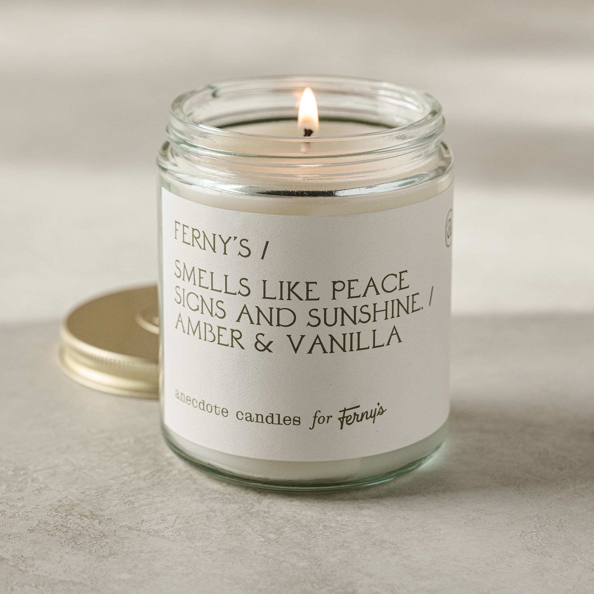 Ferny's Peace Signs & Sunshine Candle $28.00