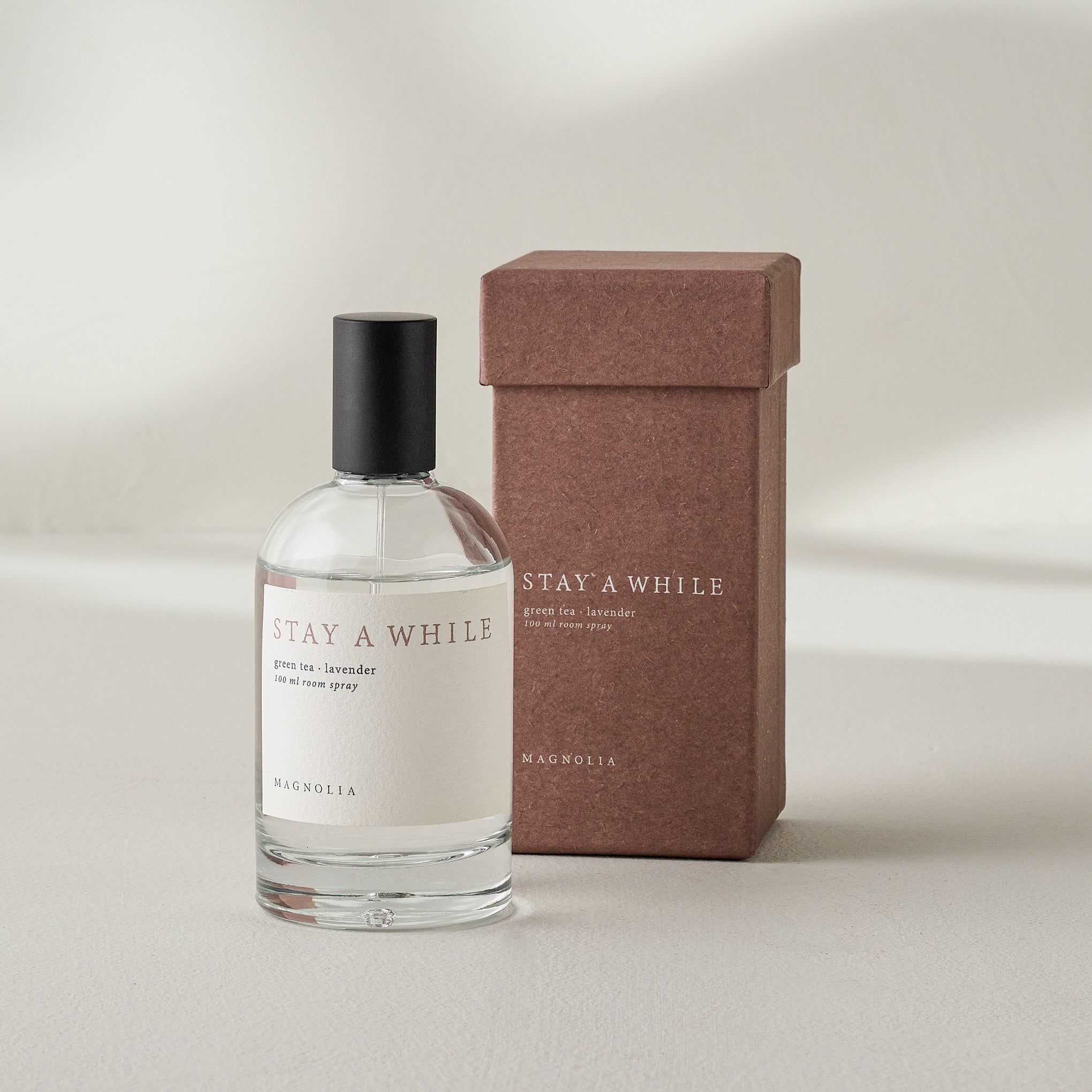 stay a while room spray with box On sale for $24.00, discounted from $30.00