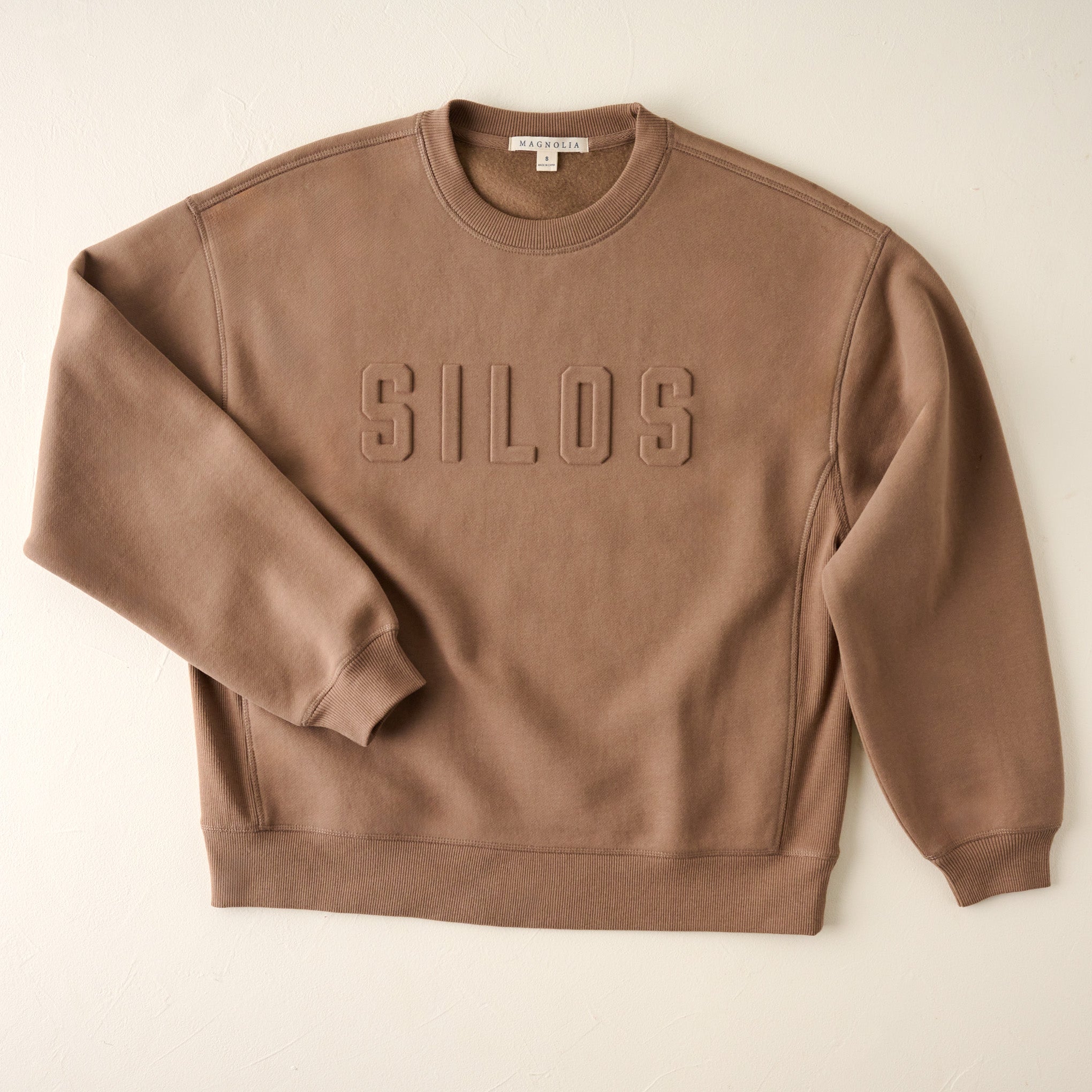 Silos Bark Embossed Brushed Fleece Sweatshirt