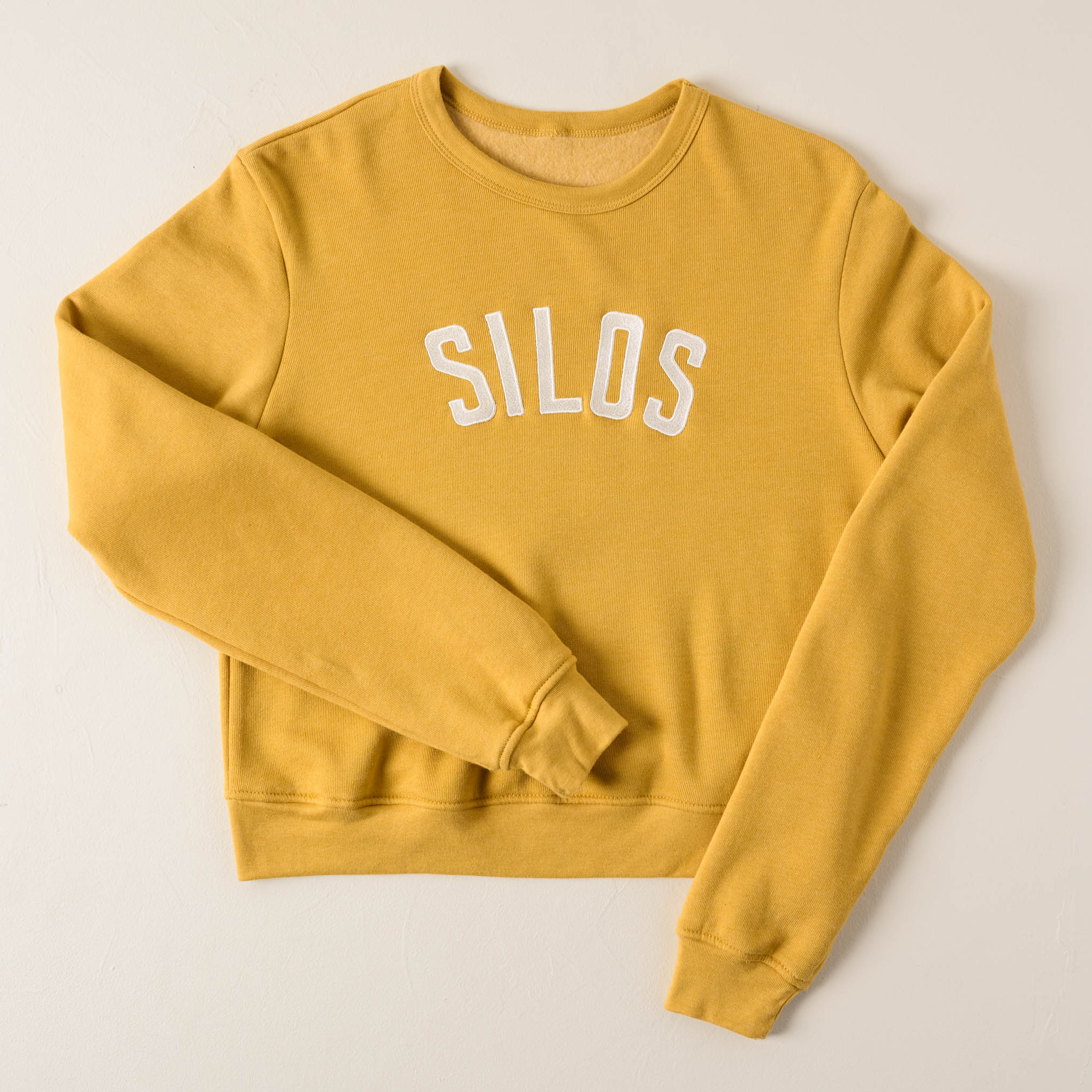 Silos Embroidered Heather Mustard Sweatshirt