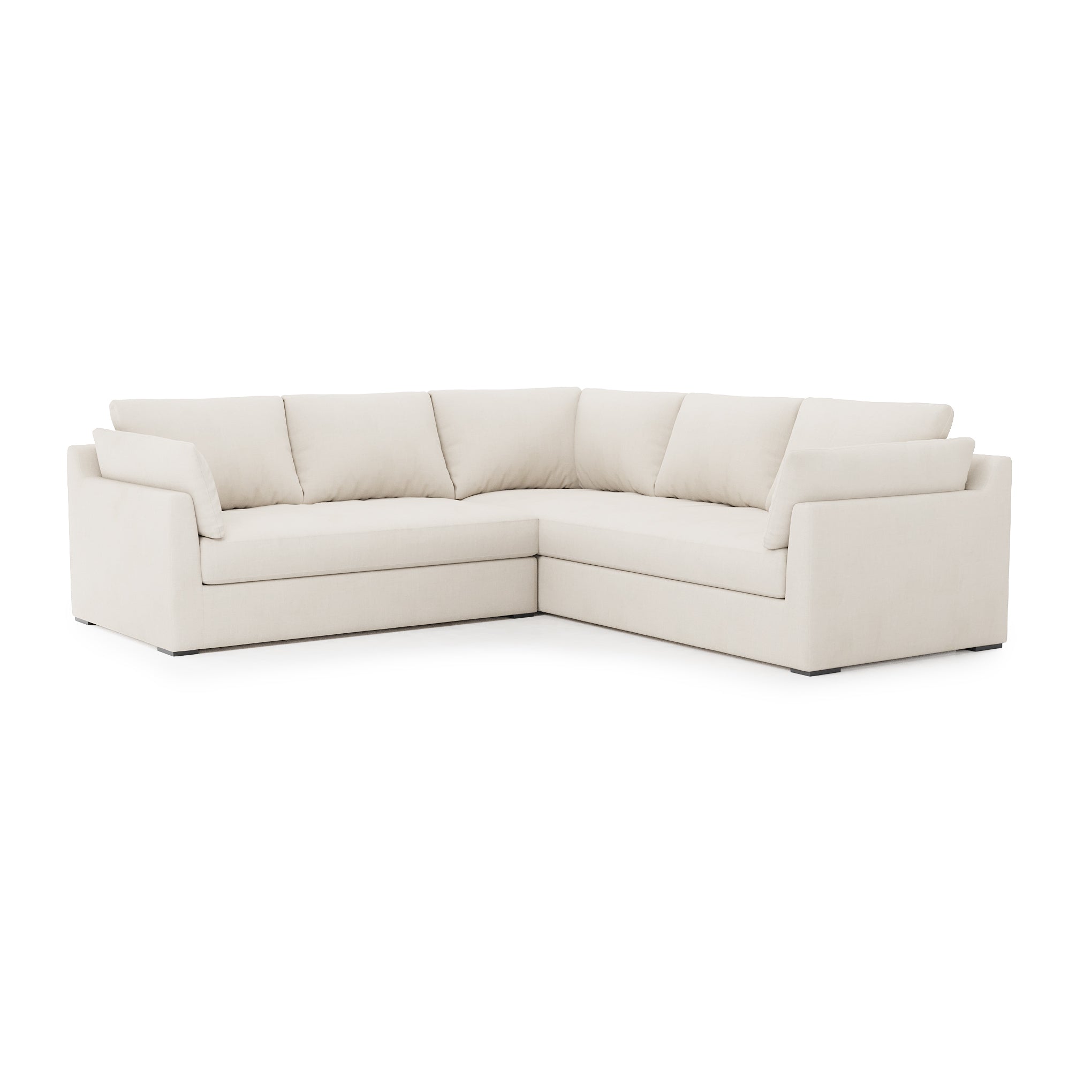 Serene Sectional ivory linen