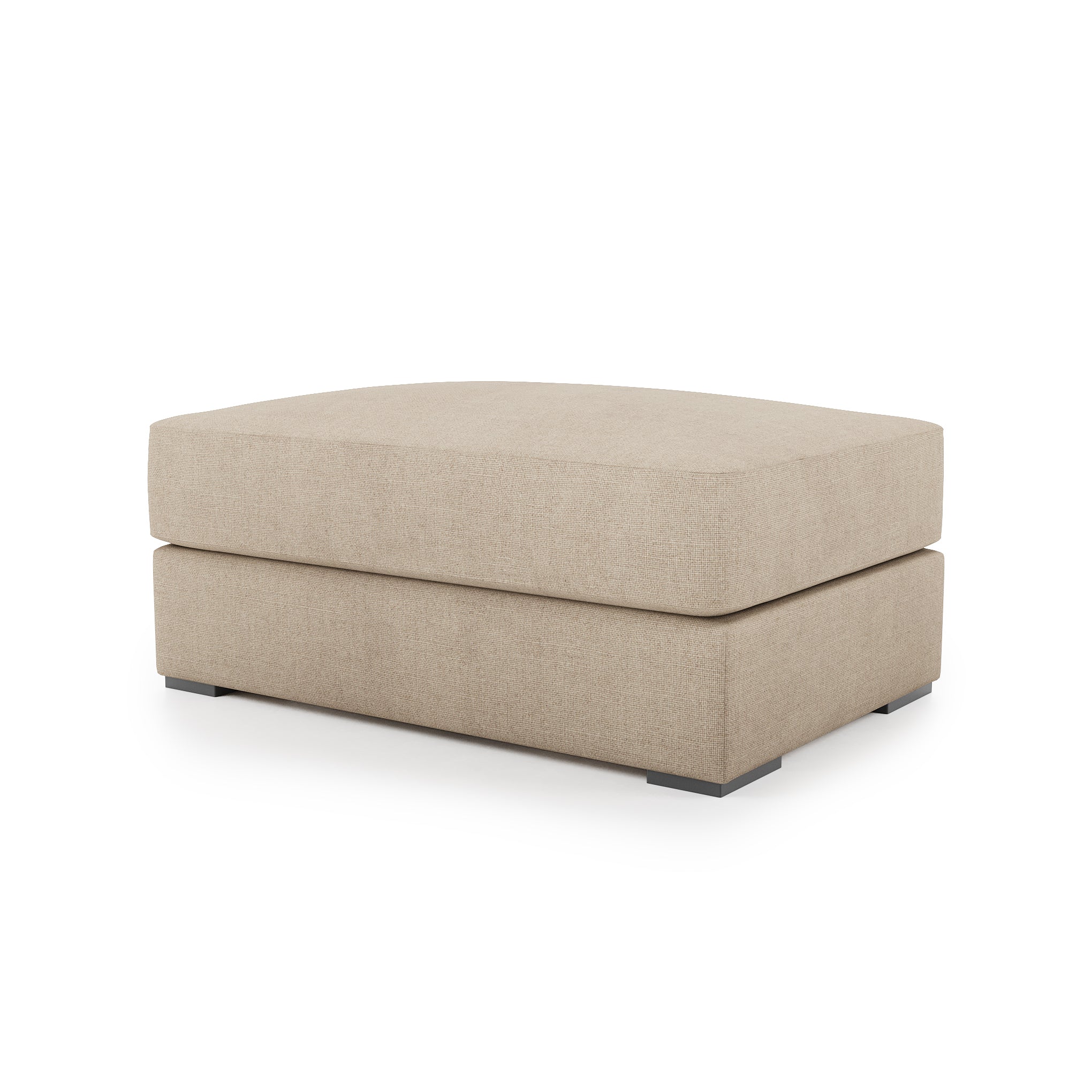 Serene Ottoman - natural linen