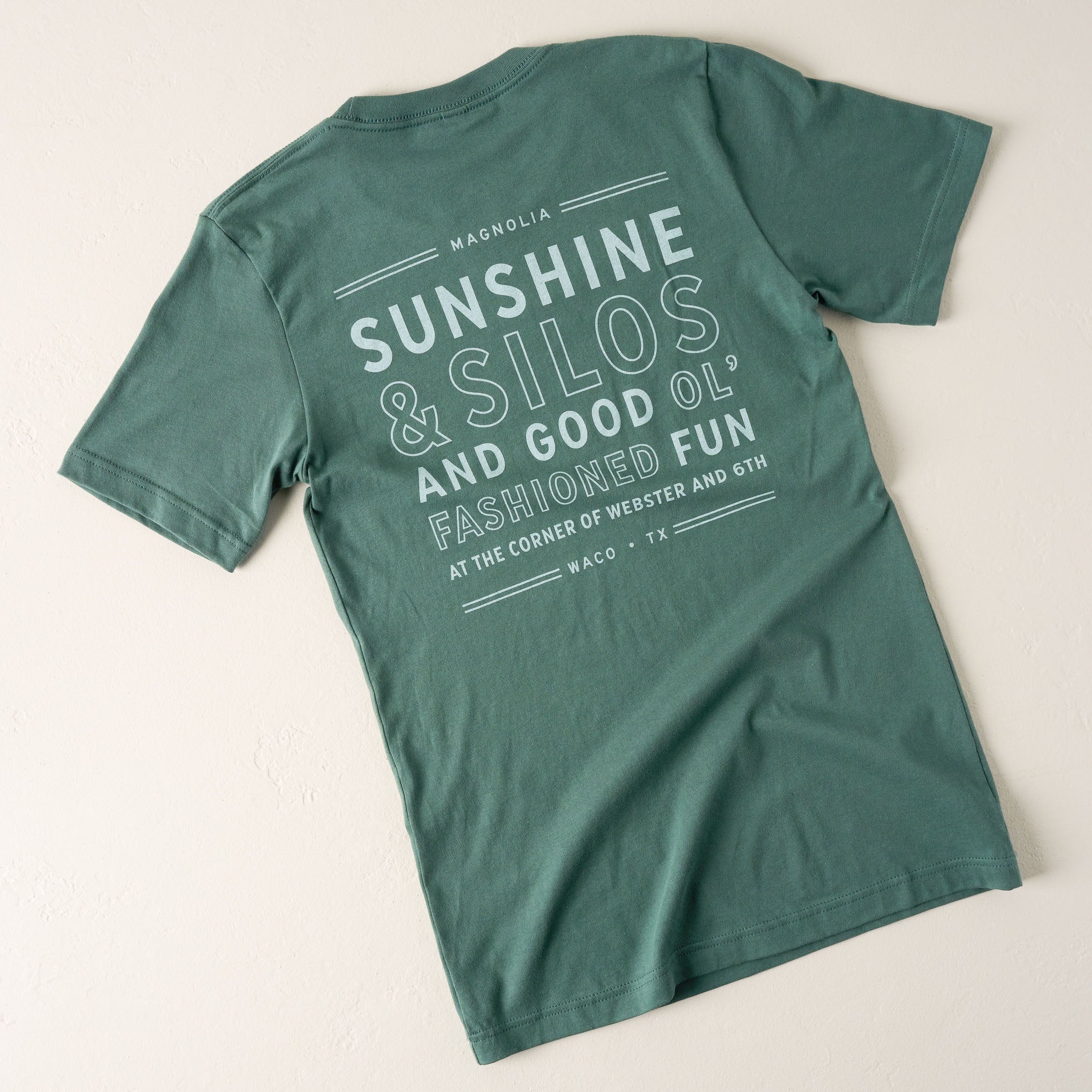 Sunshine Silos Fun Pine Shirt back of shirt $32.00