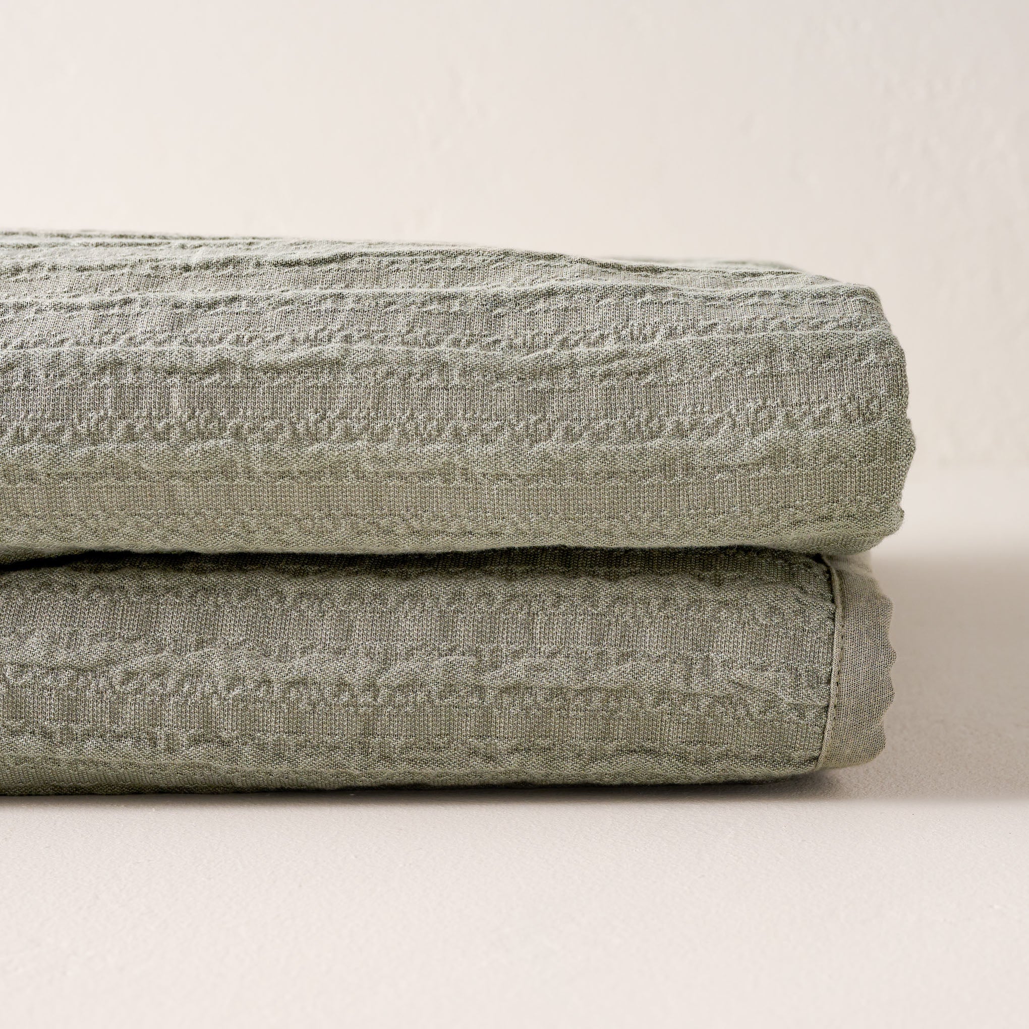 Seagrass Textured Stripe Coverlet