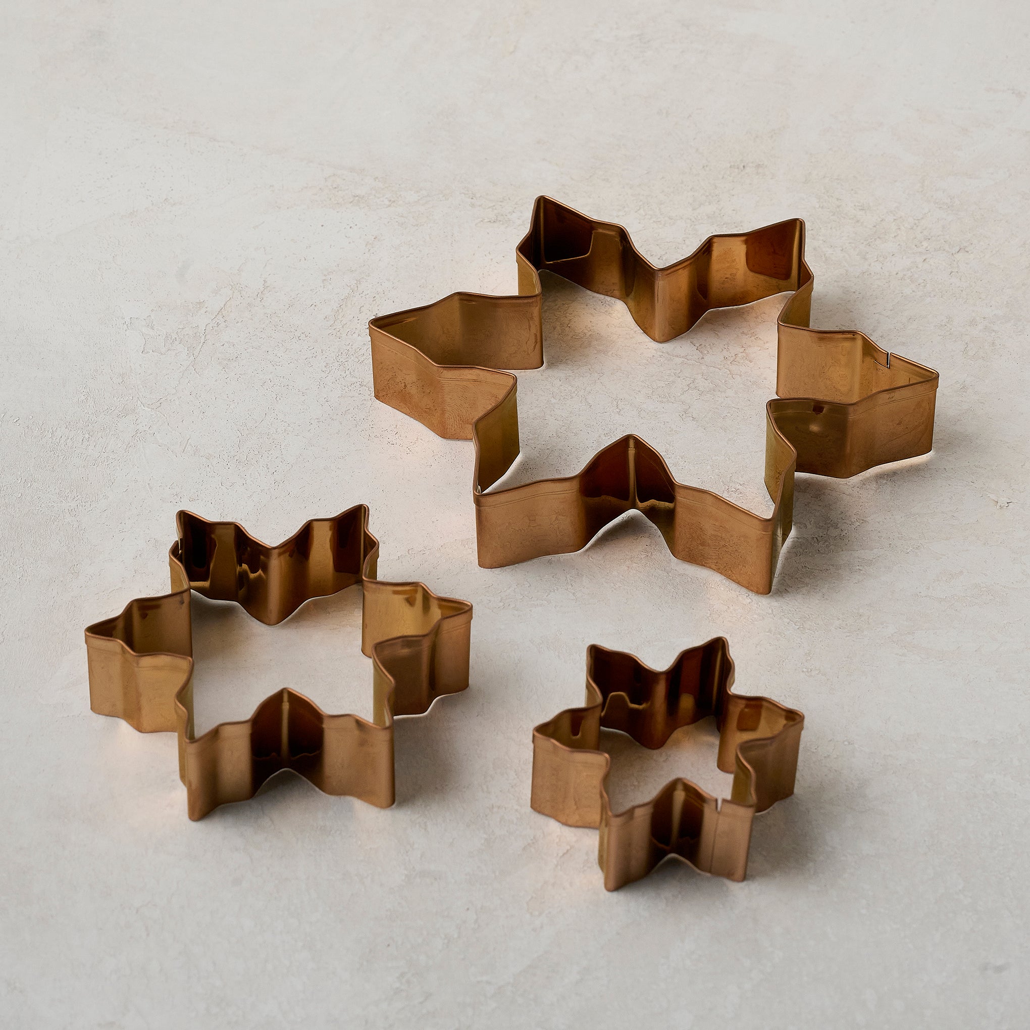 Copper Snowflake Cookie Cutter Set