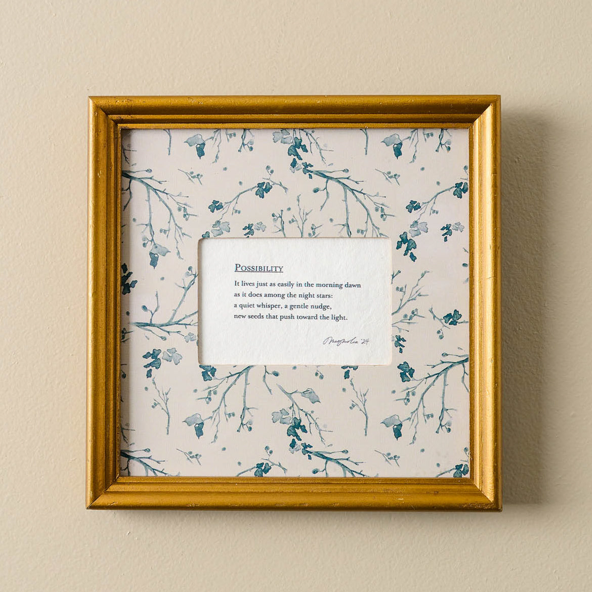 Possibility Framed Poem $28.00