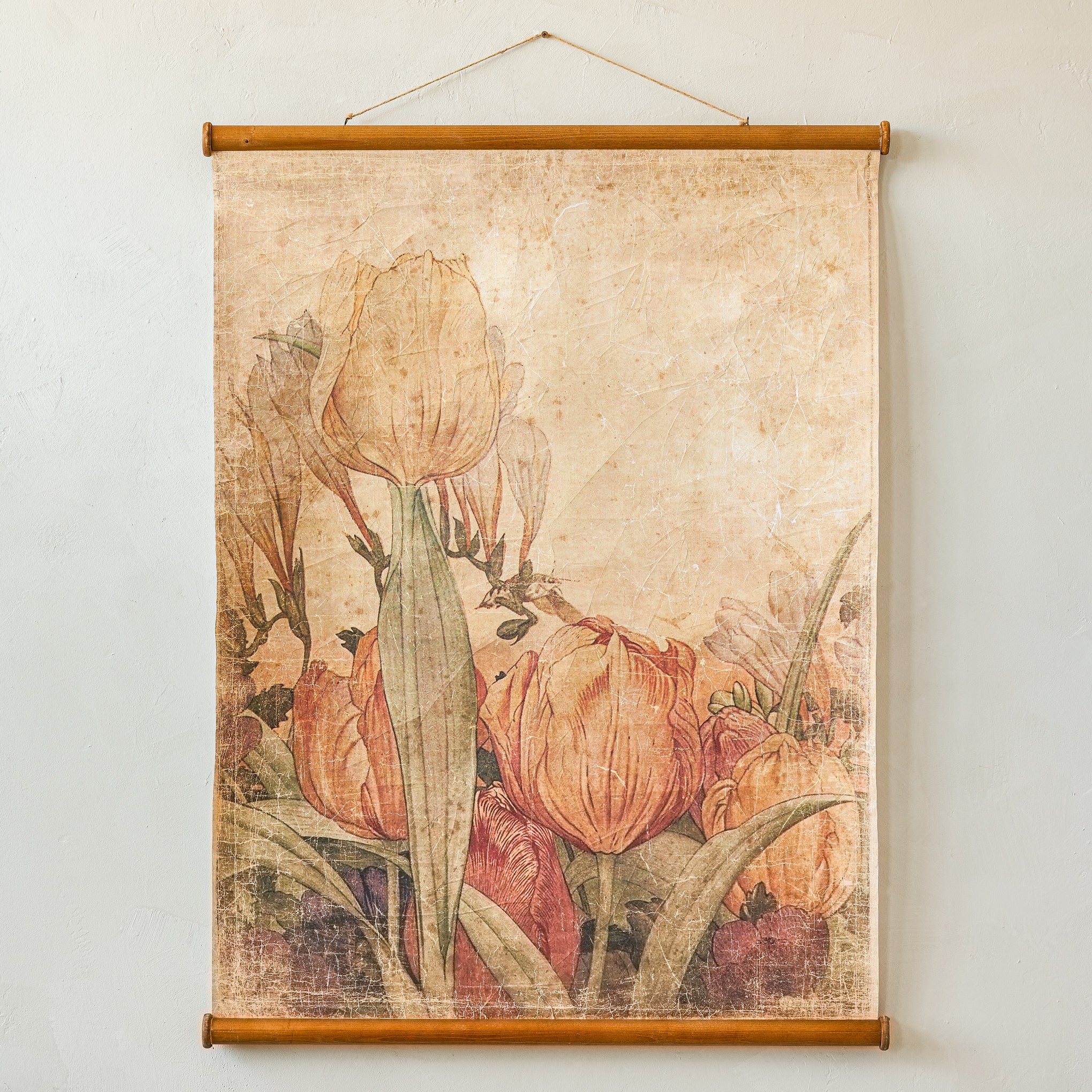 wall art tapestry called Vintage Tulips In Bloom Tapestry $78.00