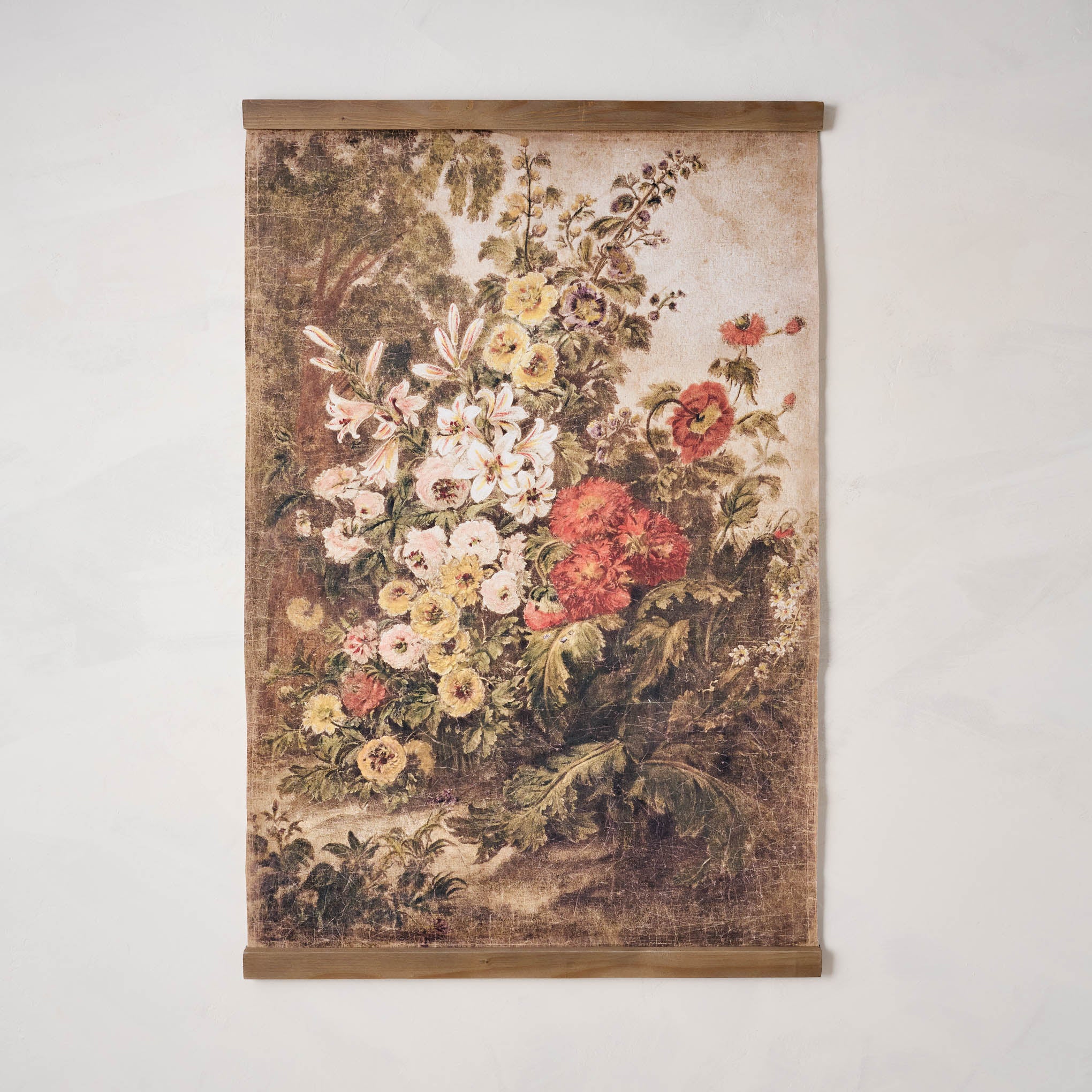 Wall art tapestry called Secret Garden Floral Tapestry