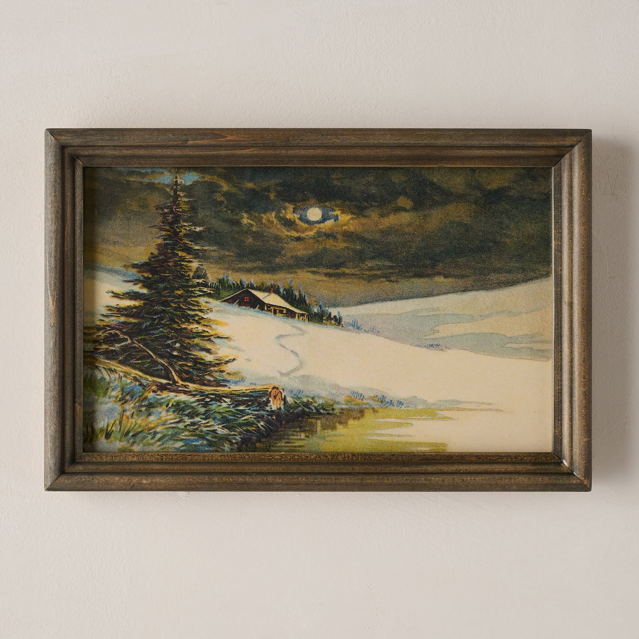 Vintage Alpine Retreat Framed Print