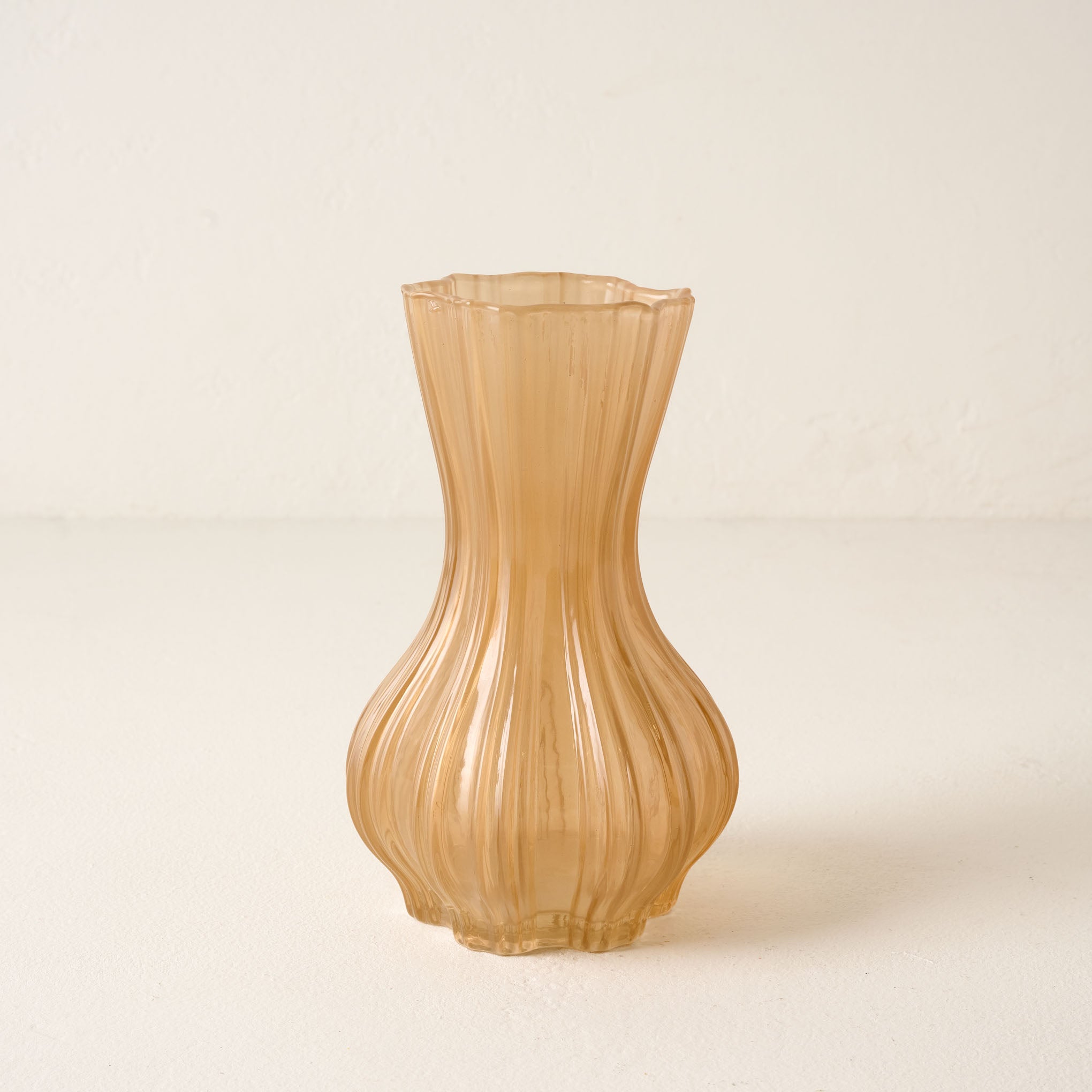 Small Claudia Ribbed Glass Vase