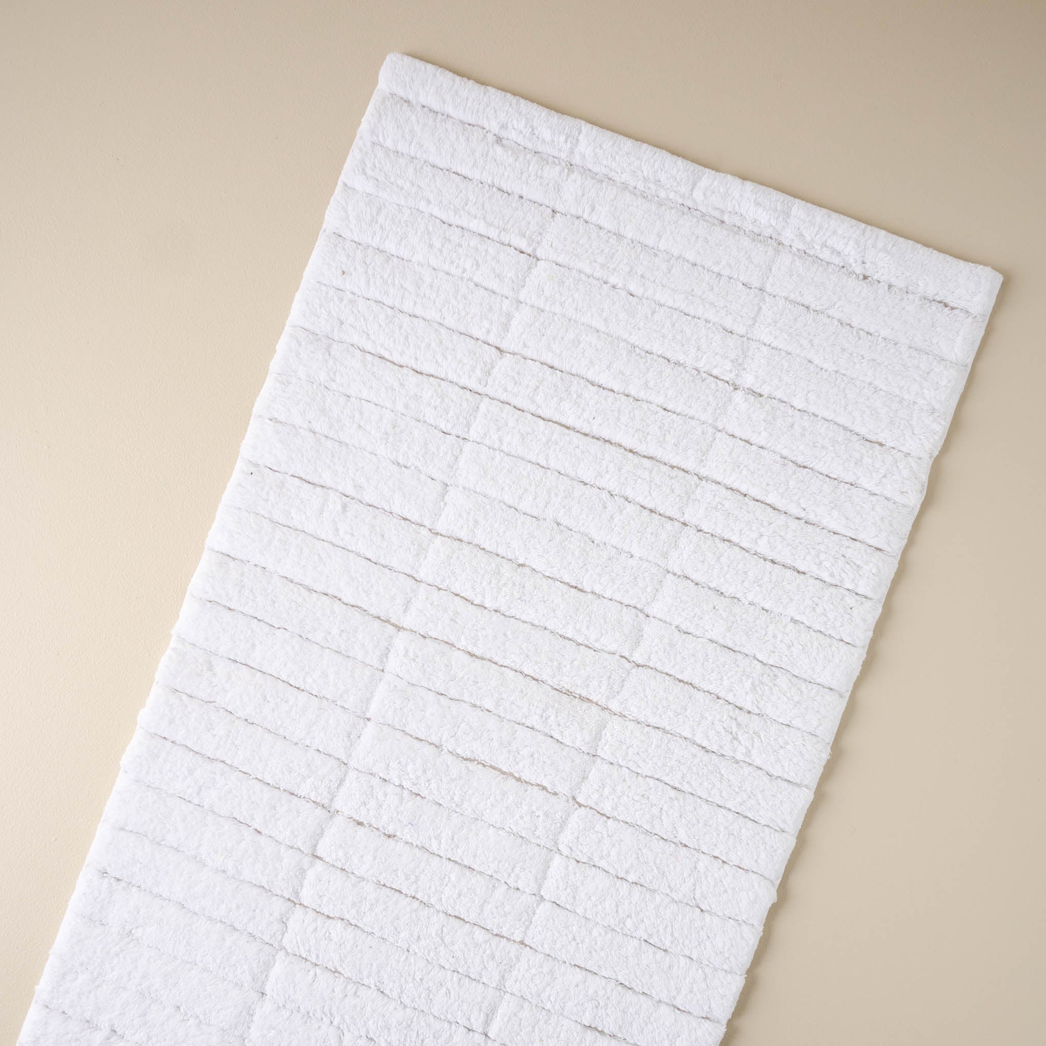 White Textured Bath Mat