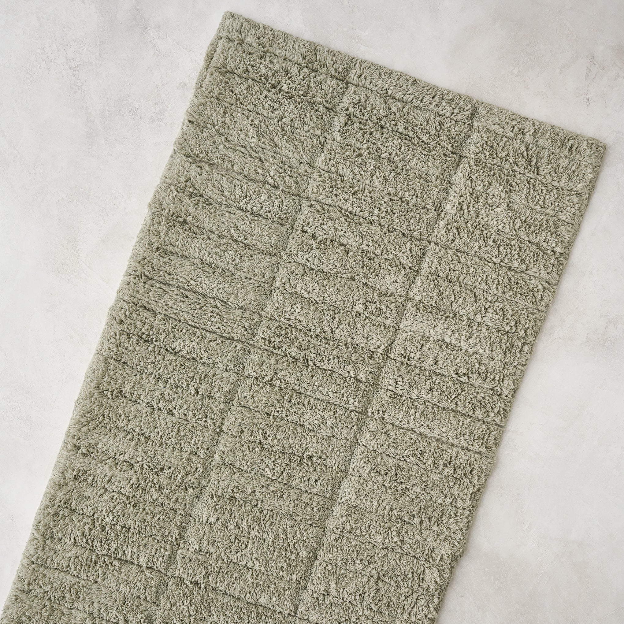 Eucalyptus Green Textured Bath Mat