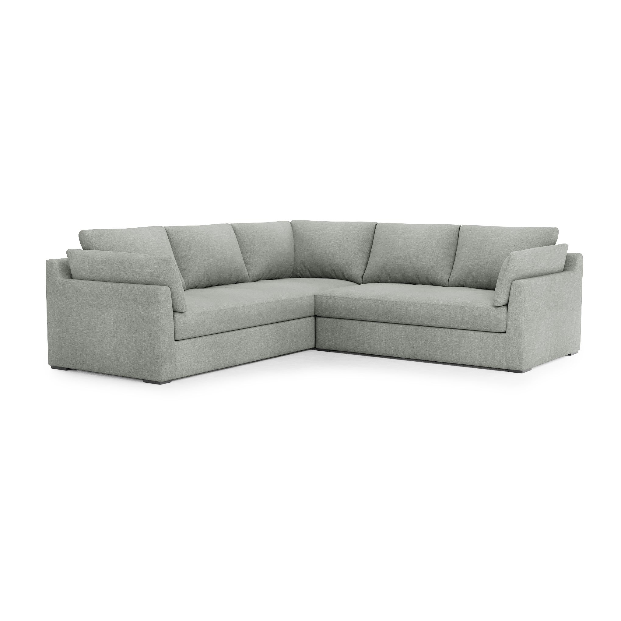 Serene Sectional dove grey linen left corner On sale for $5599.20, discounted from $6999.00