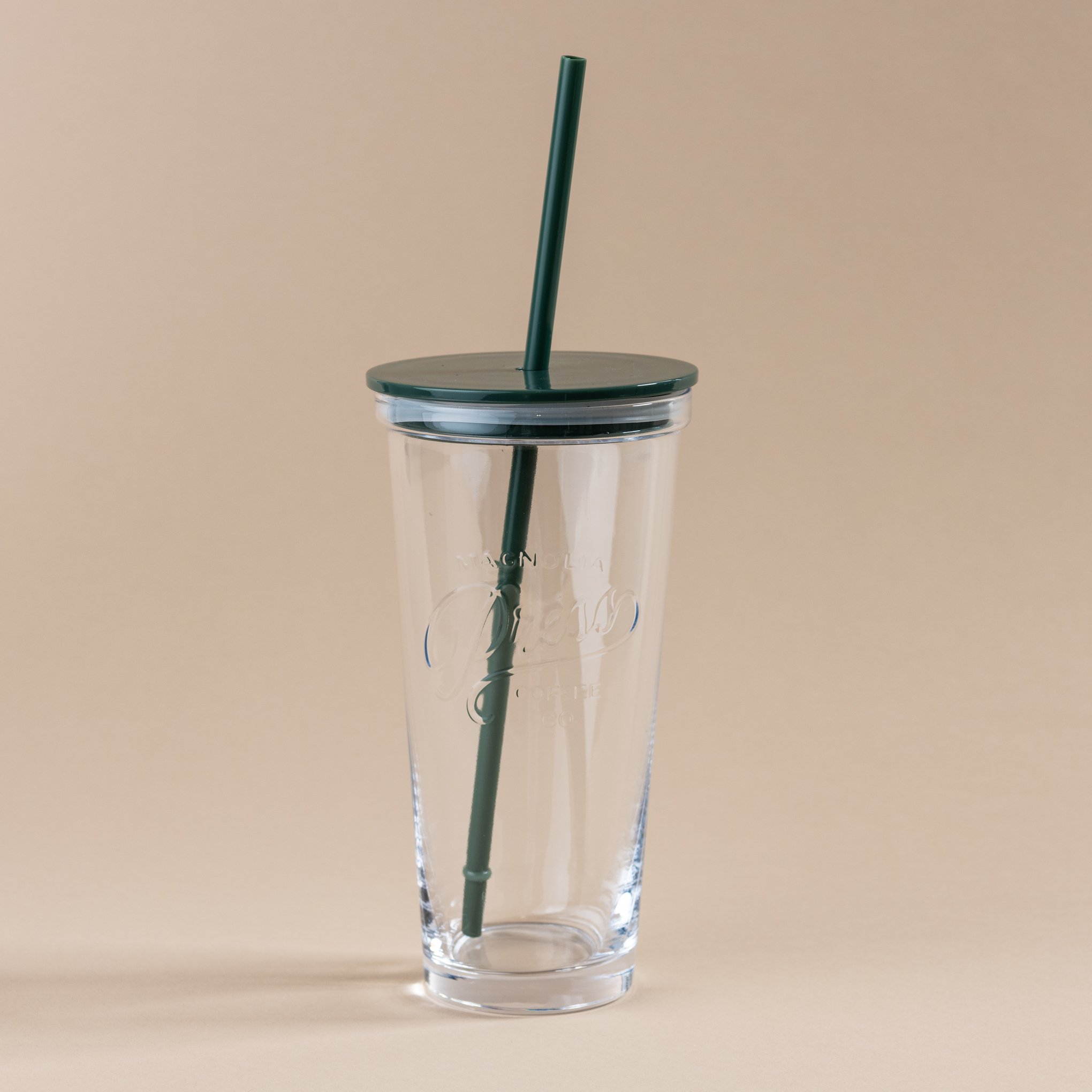 Glass Tumbler with Straw and Lid,Green Glasses Water Cup with Straw