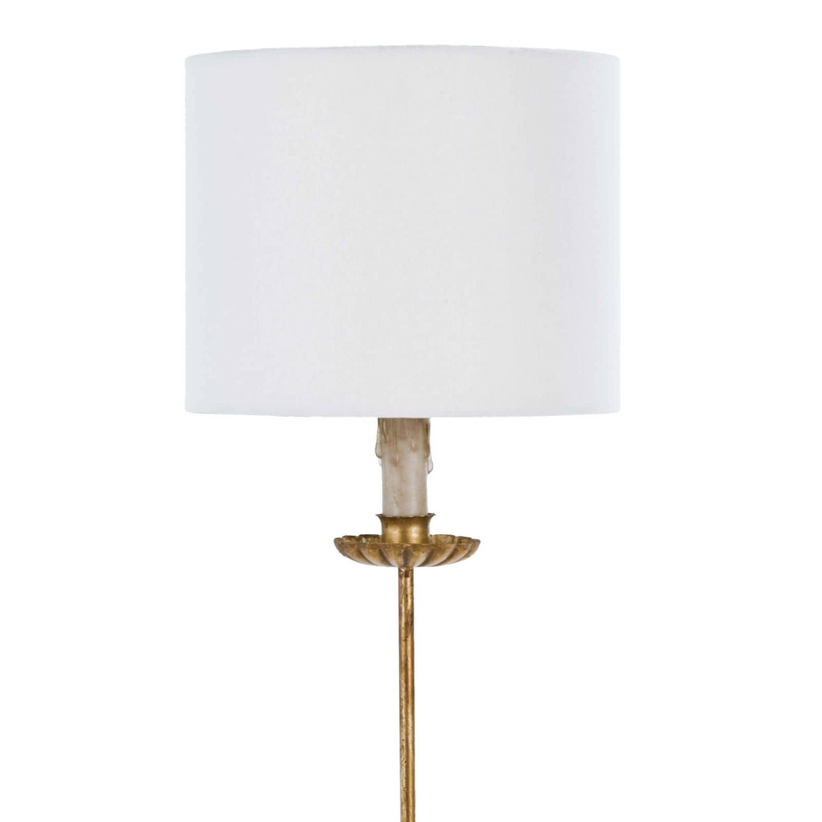 Clove Table Lamp with natural linen shade close up