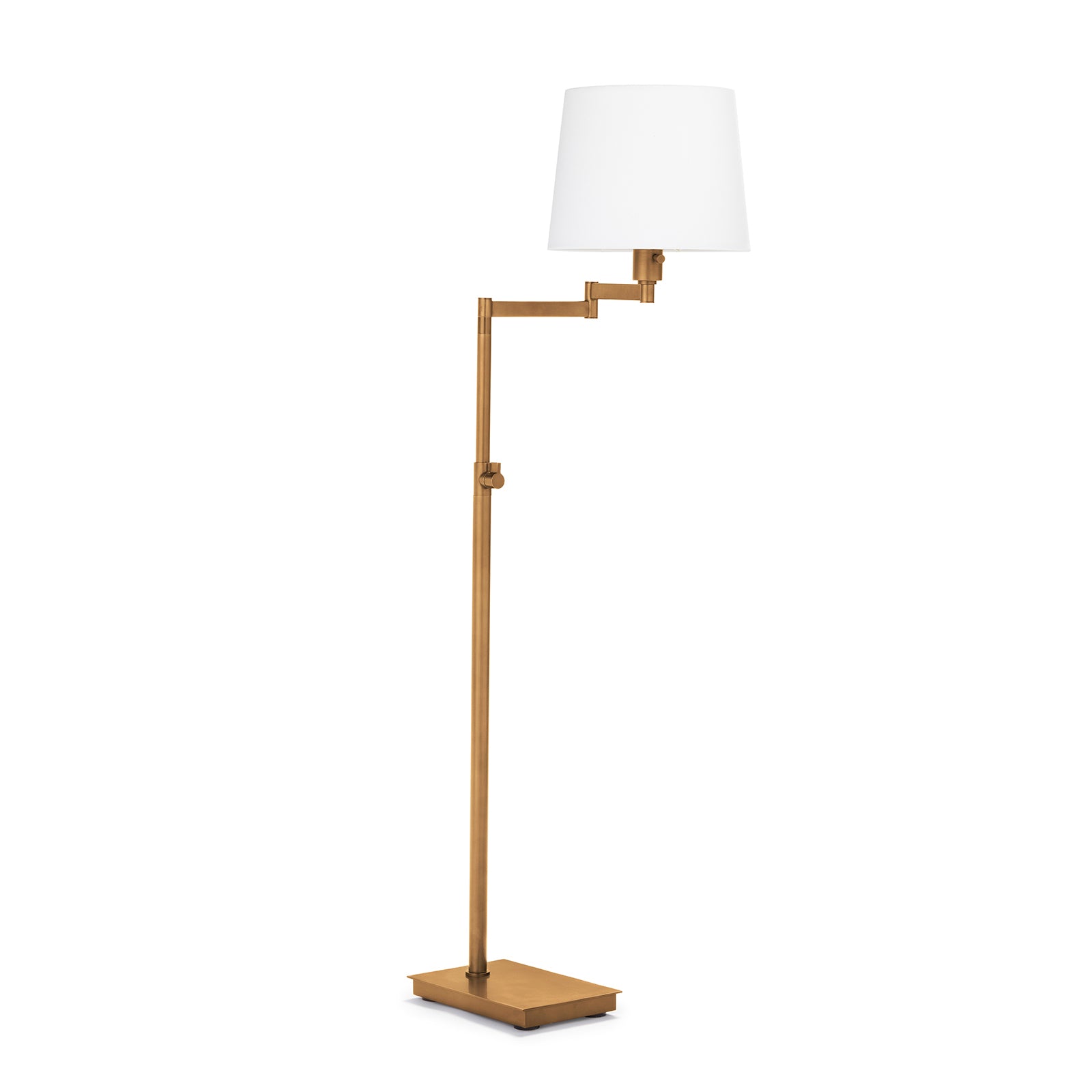 Natural Brass Swivel Floor Lamp