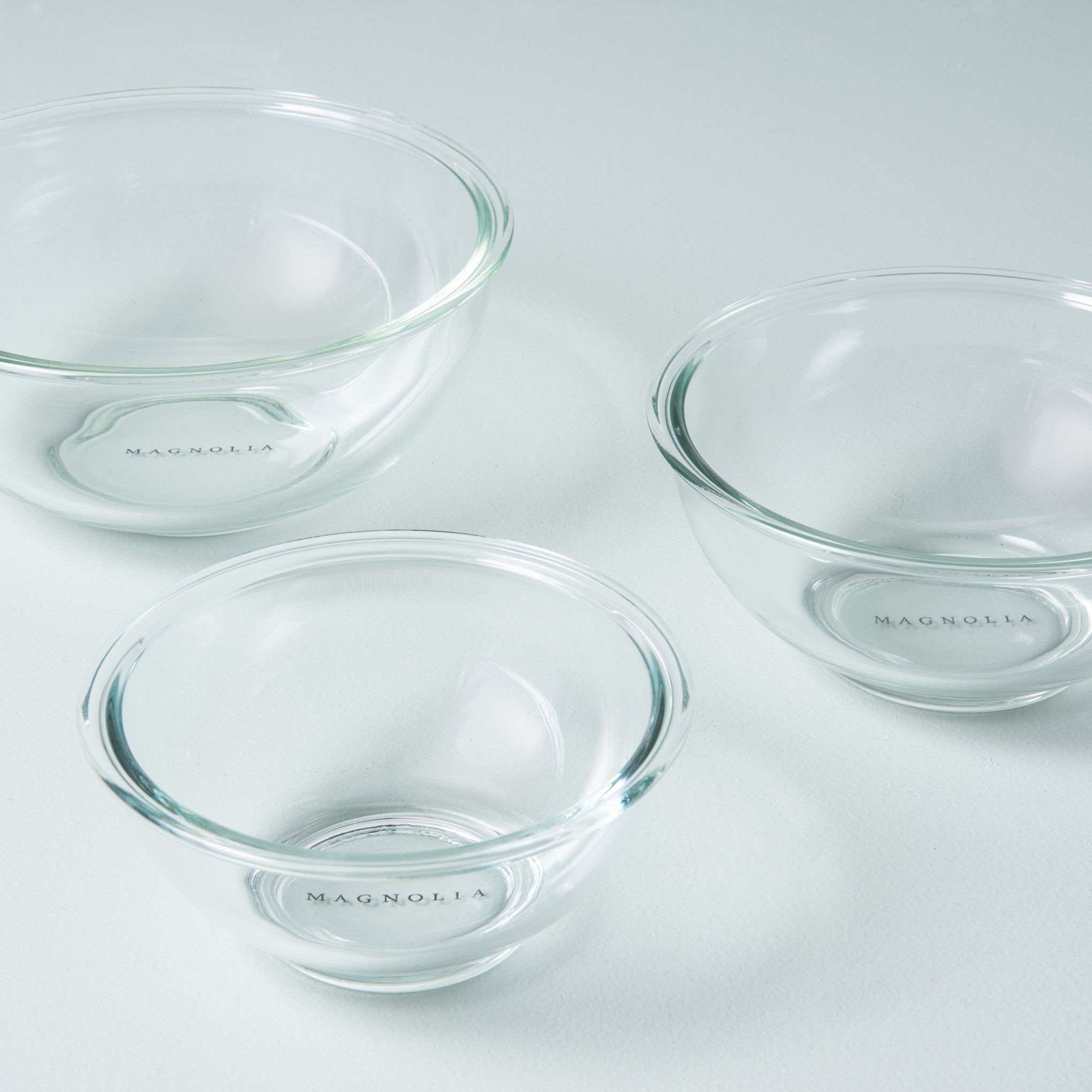 4pc Glass Mixing Bowl Set Clear - Hearth & Hand™ with Magnolia