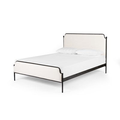 colette upholstered and metal bed for magnolia