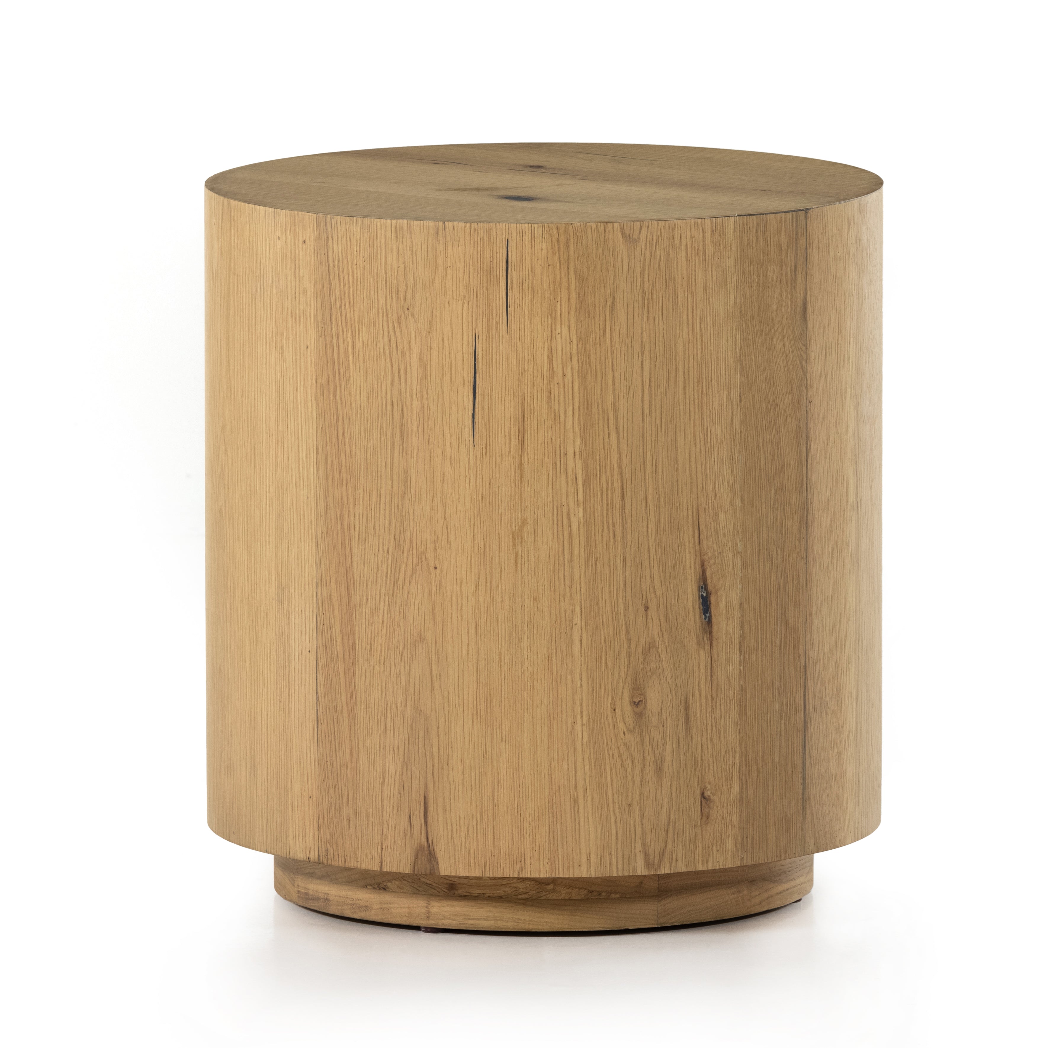 asher round oak veneer side table exclusive to magnolia $448.00