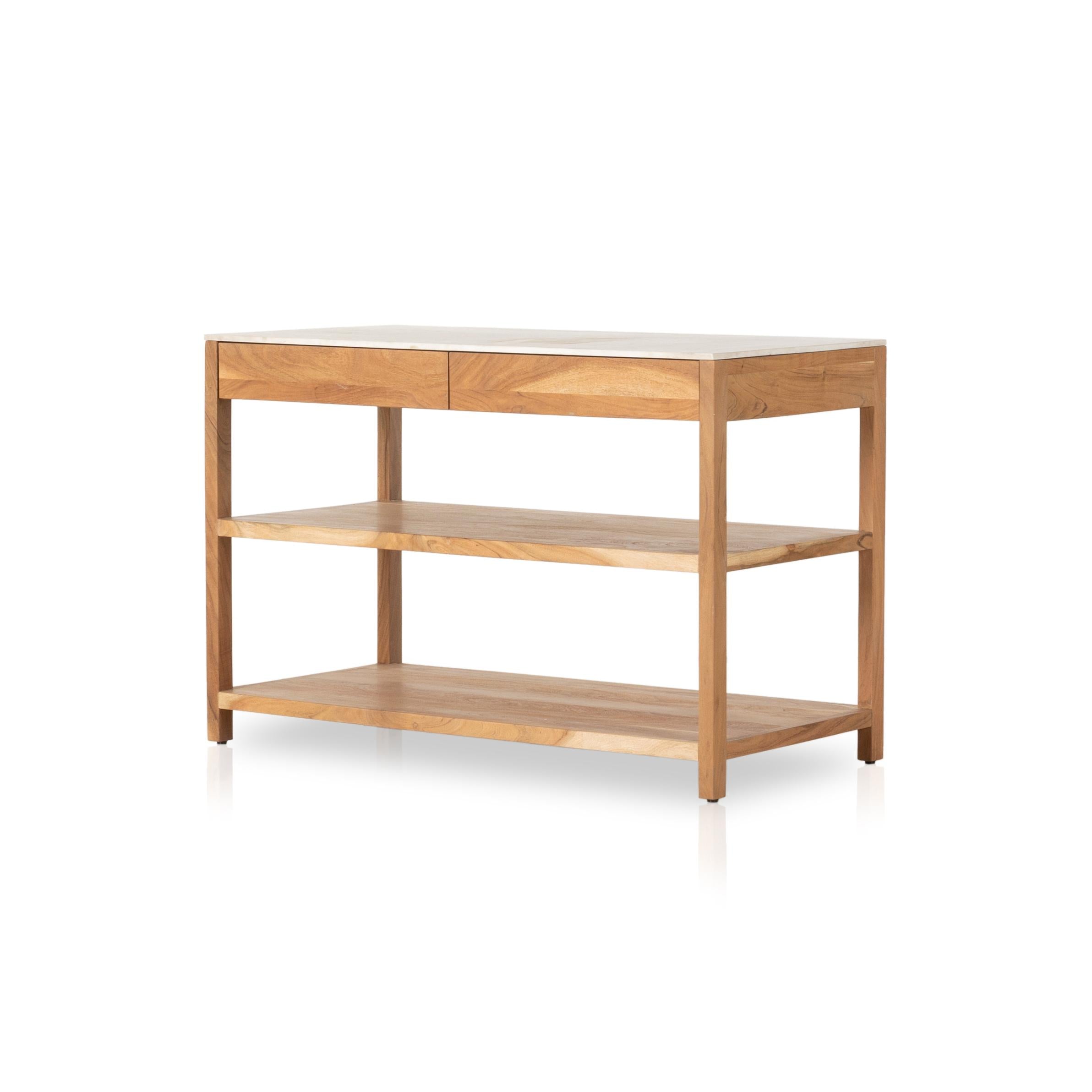 Frasier Small Kitchen Island front view angled