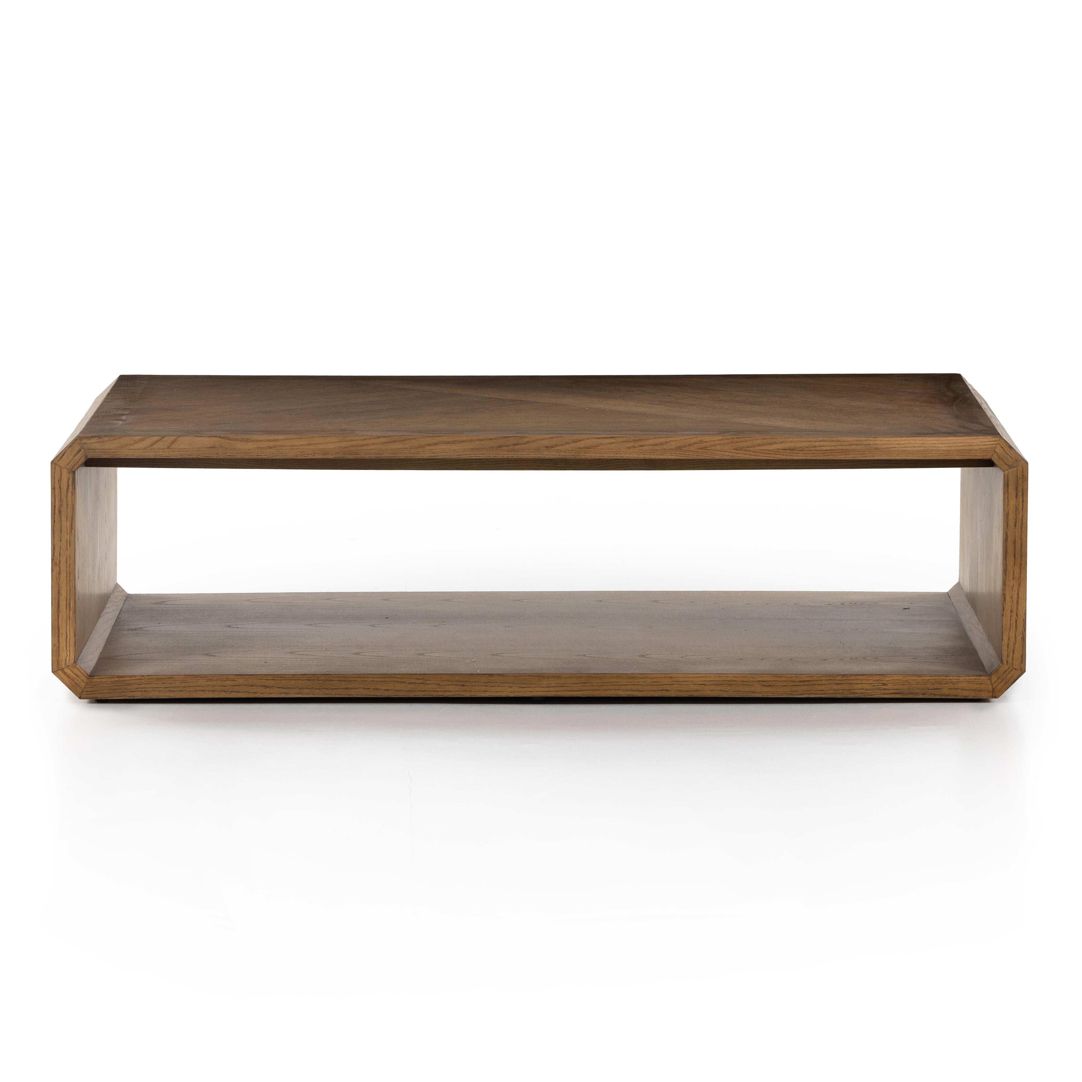 Brazos Coffee Table in natural ash front view