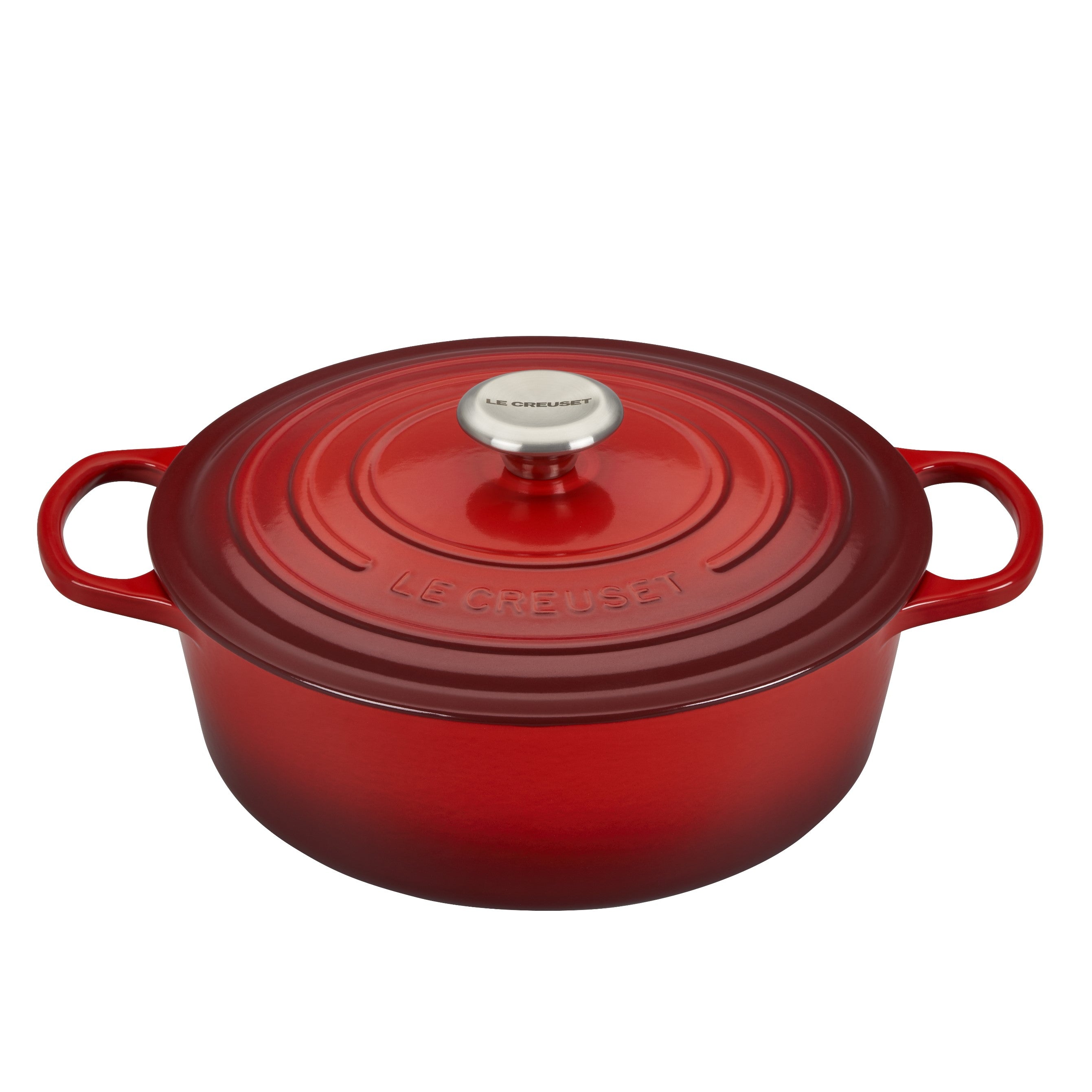 5.5 Qt Enameled Cast Iron Covered Round Dutch Oven Oven Spruce Cookware Pot  Red