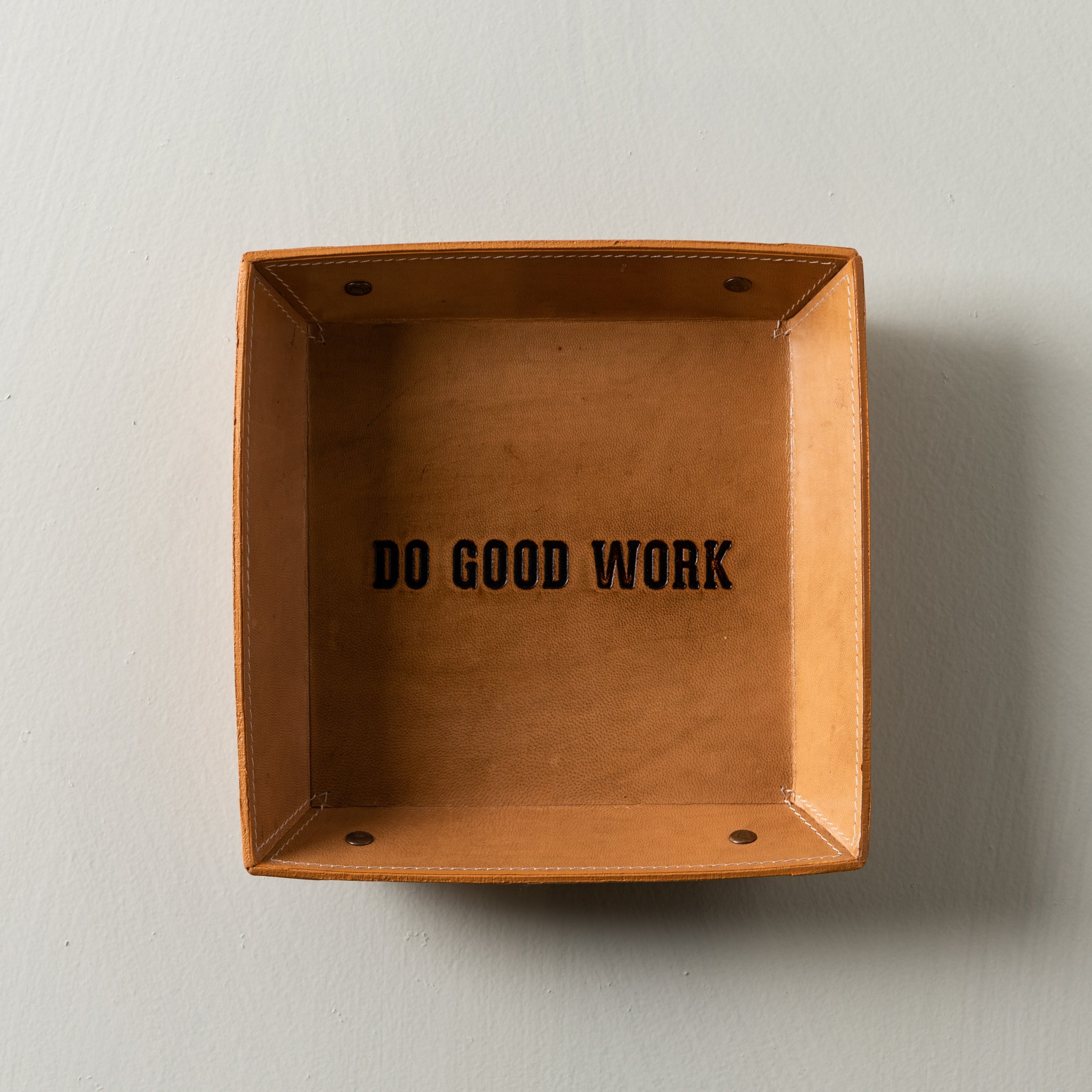 Do Good Work Leather Desk Tray$35.00