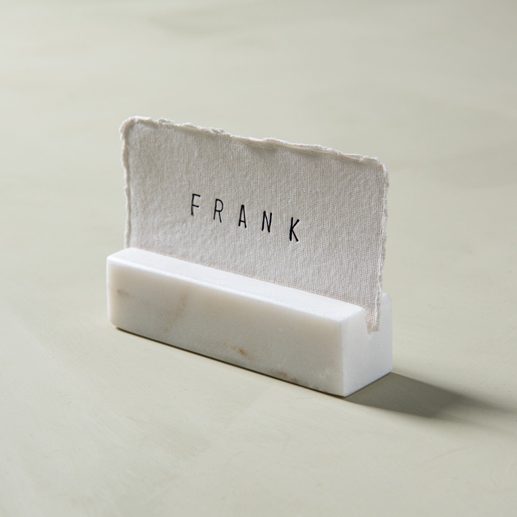 marble placecard holder