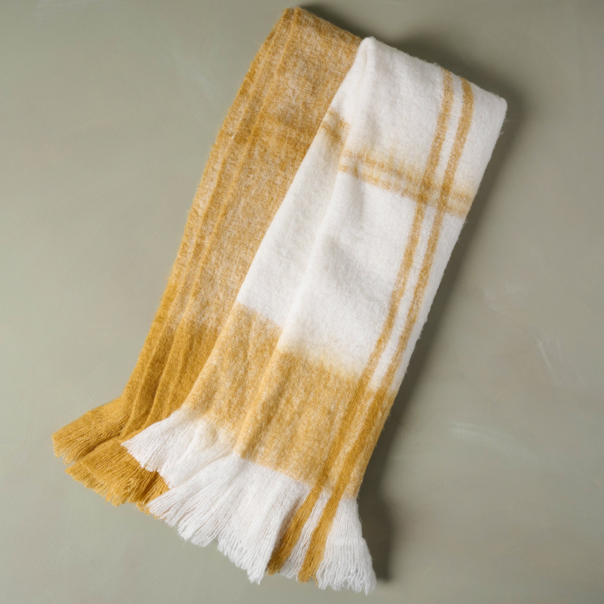 Mustard Checkered Blanket On sale for $44.00, discounted from $88.00