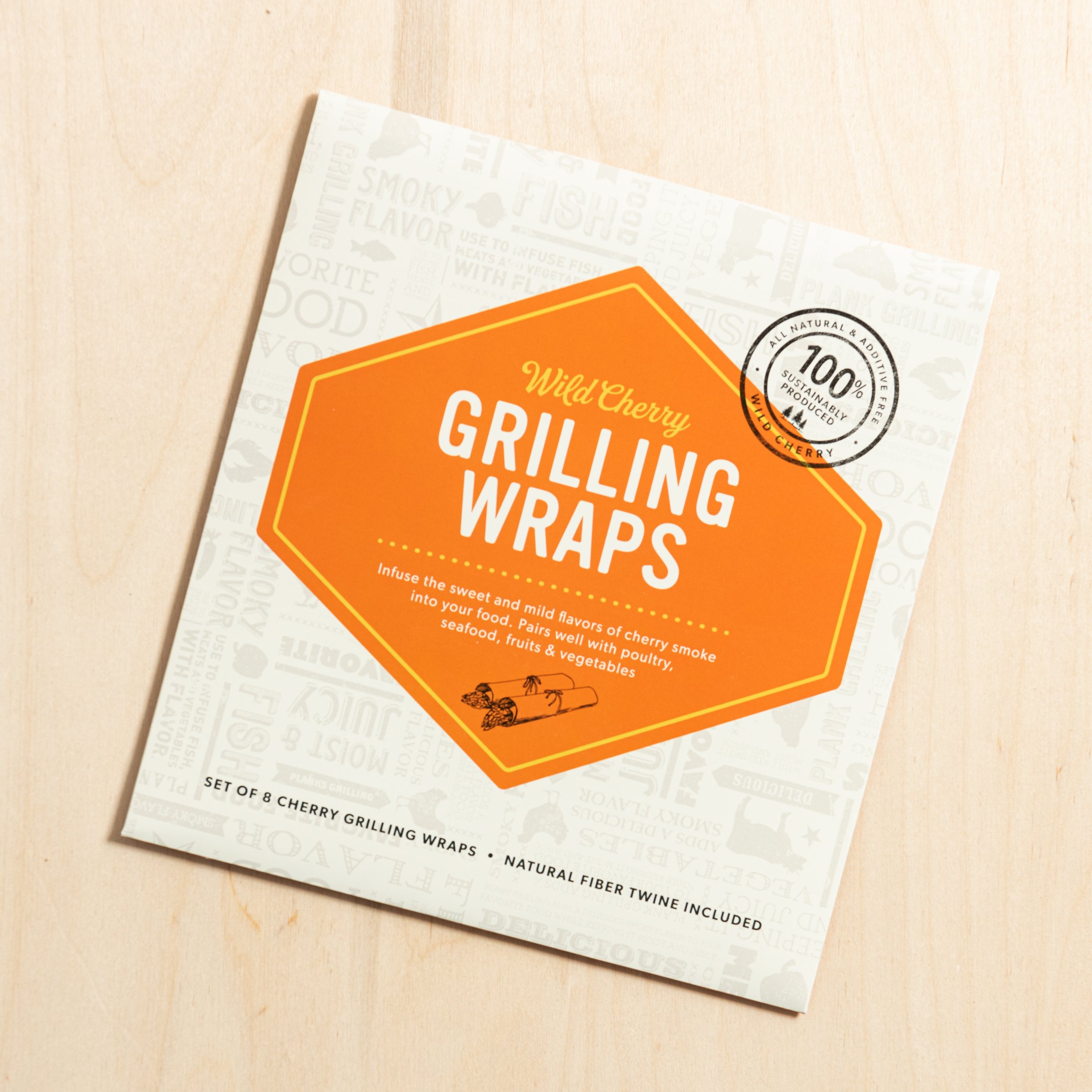 wild cherry cedar grilling wraps in set of eight