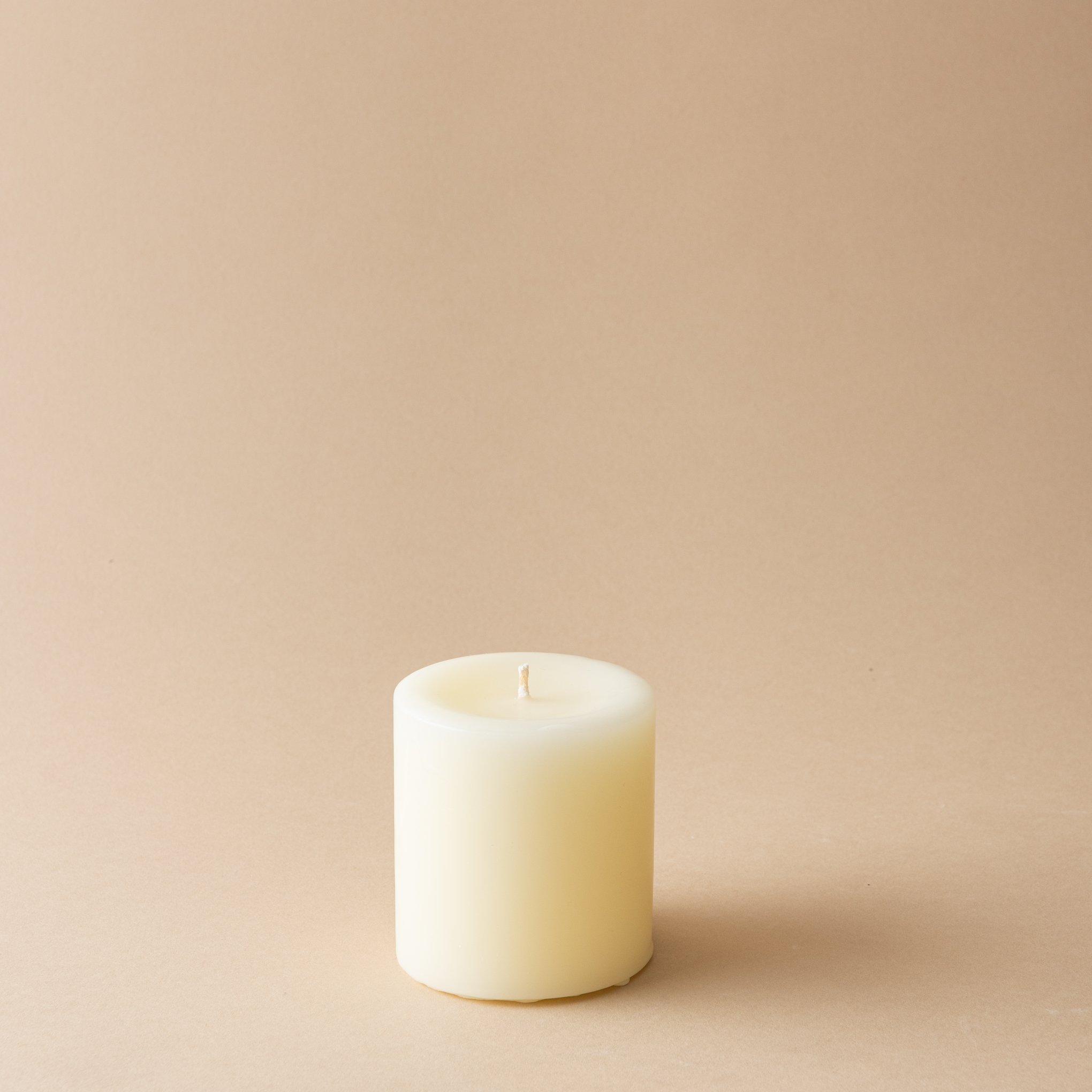 Shell White Pillar Candle