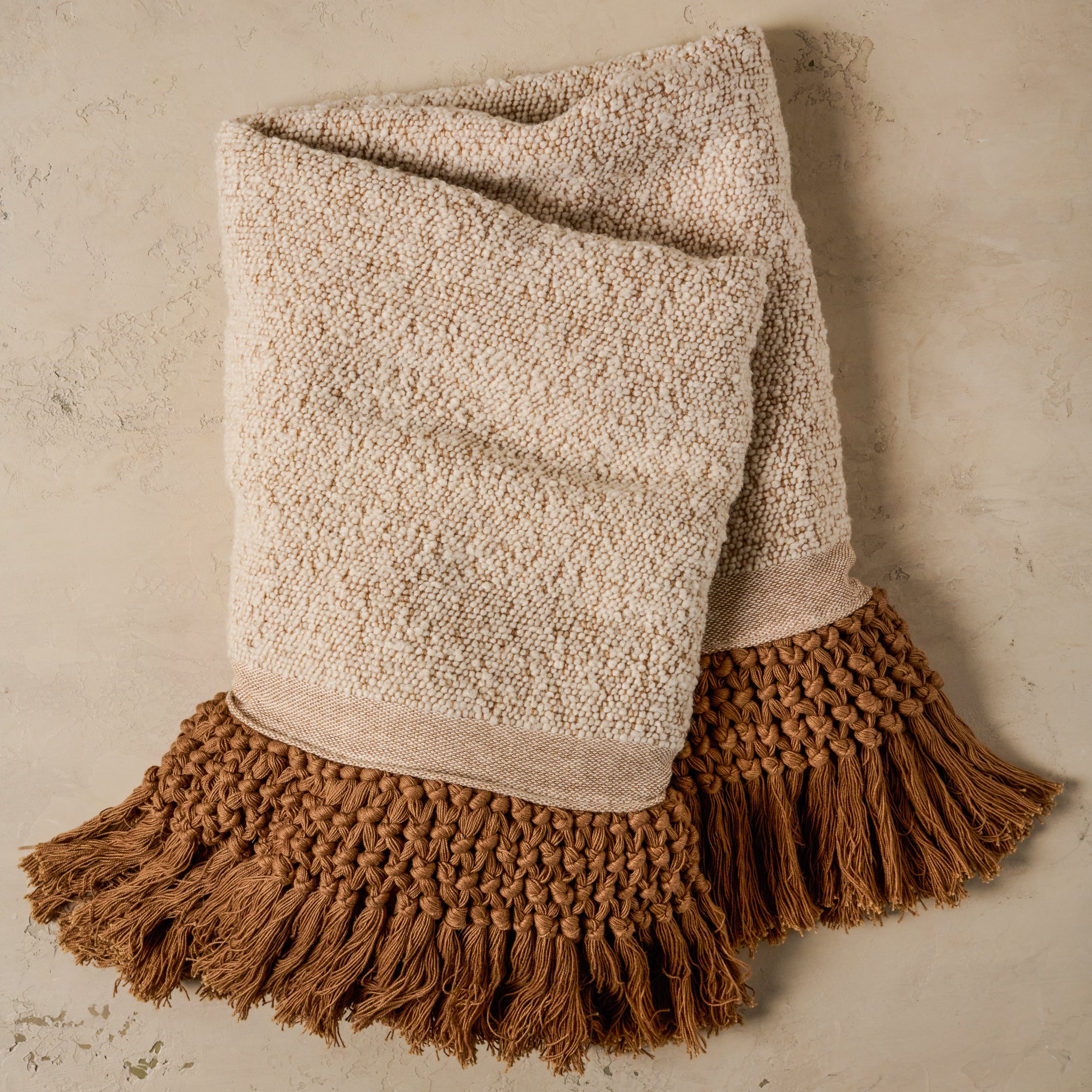 Adobe Tassel Throw