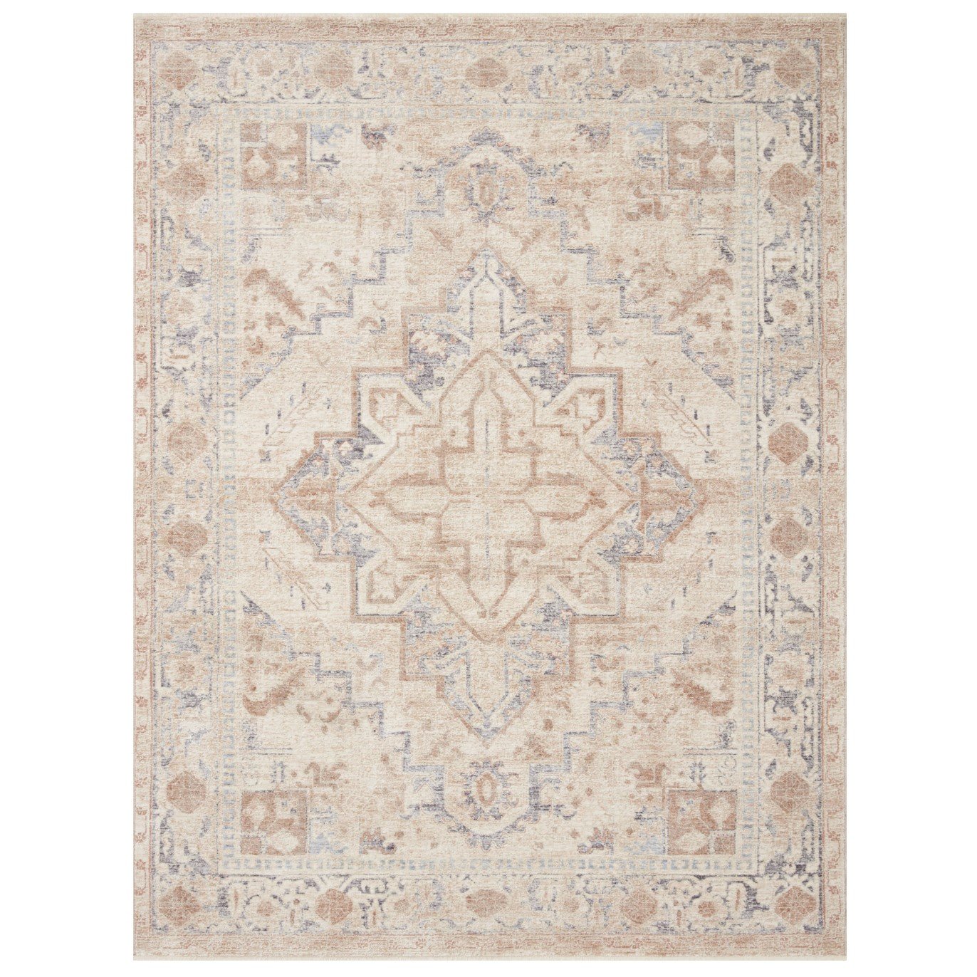 RAY SILVER Area Rug - Entryway Washable Rugs - Hallways, Bedrooms