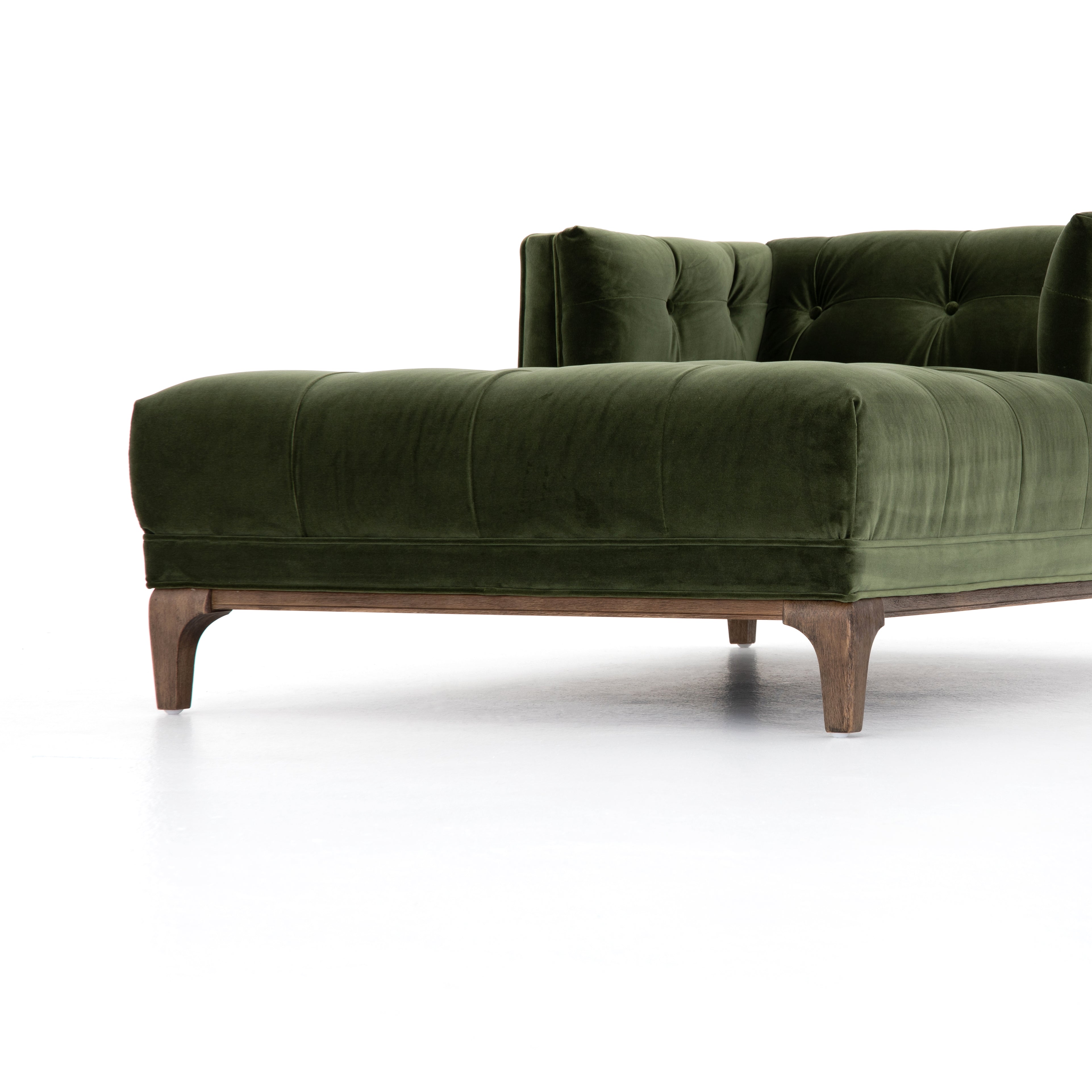 Olive green chaise lounge best sale
