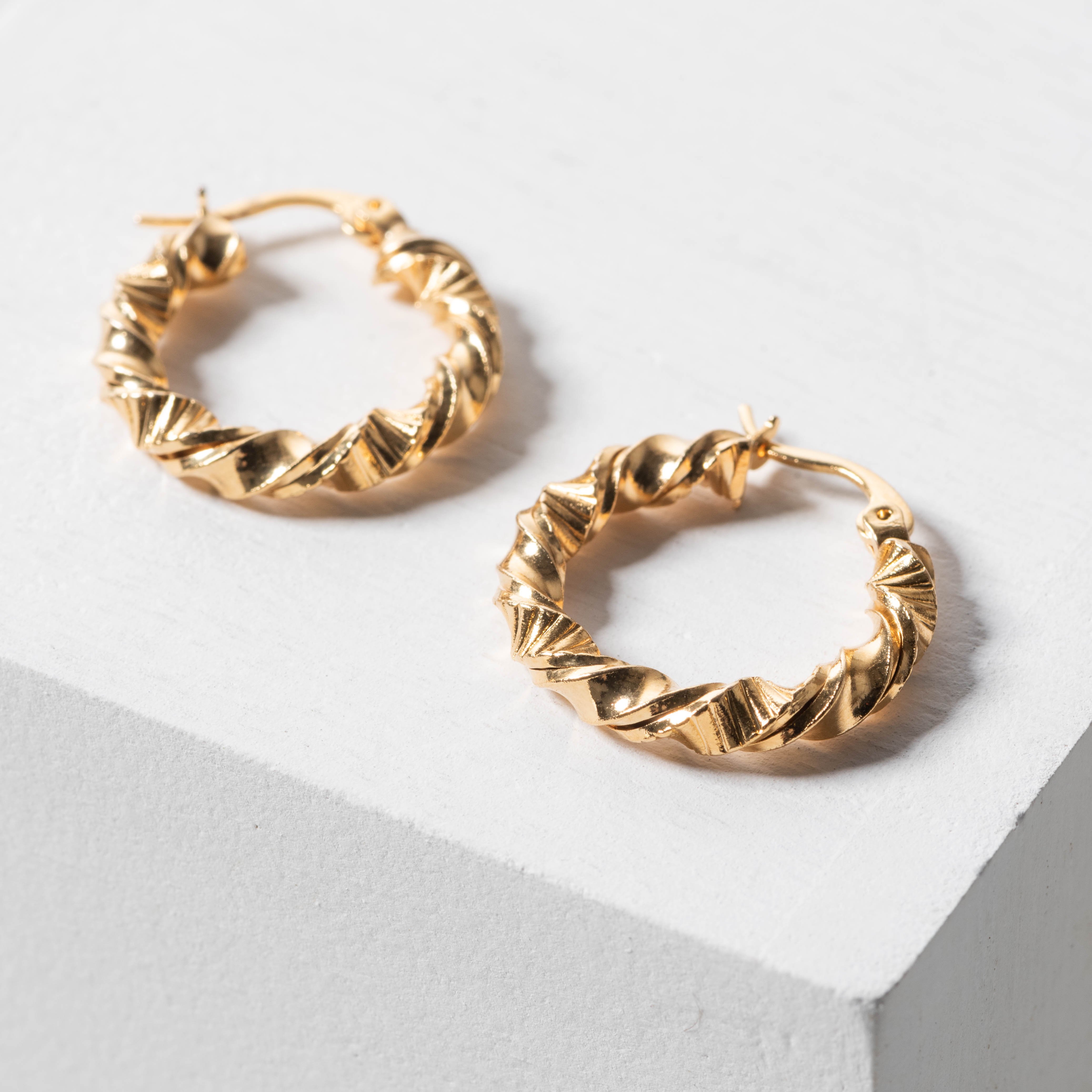 TWIST HOOP EARRINGS