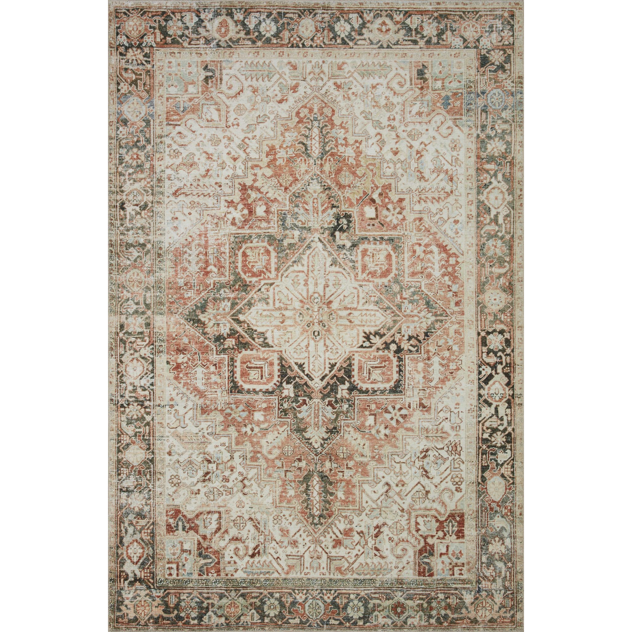 Lenna Rust Charcoal Rug