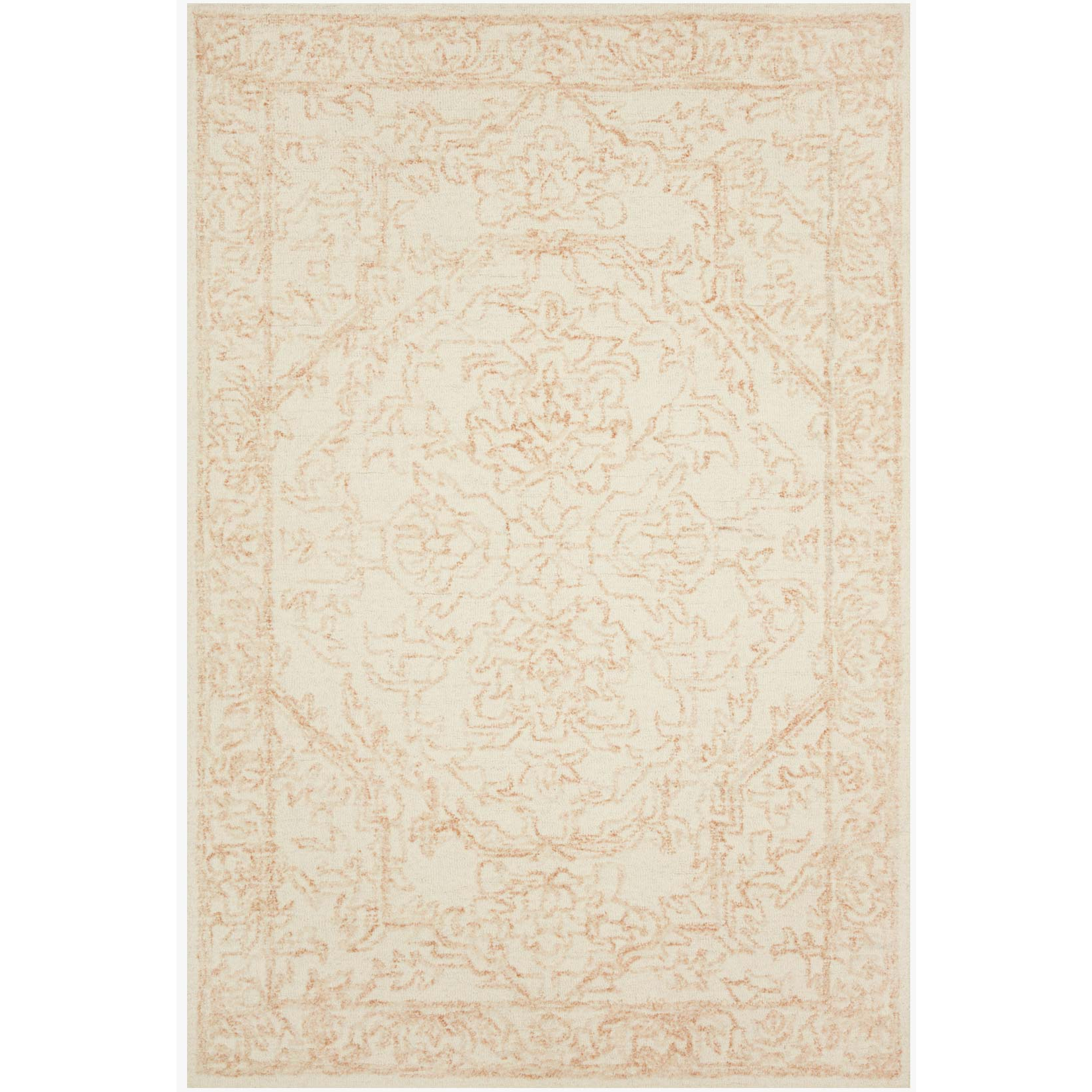 ivory and light pink traditional area rug