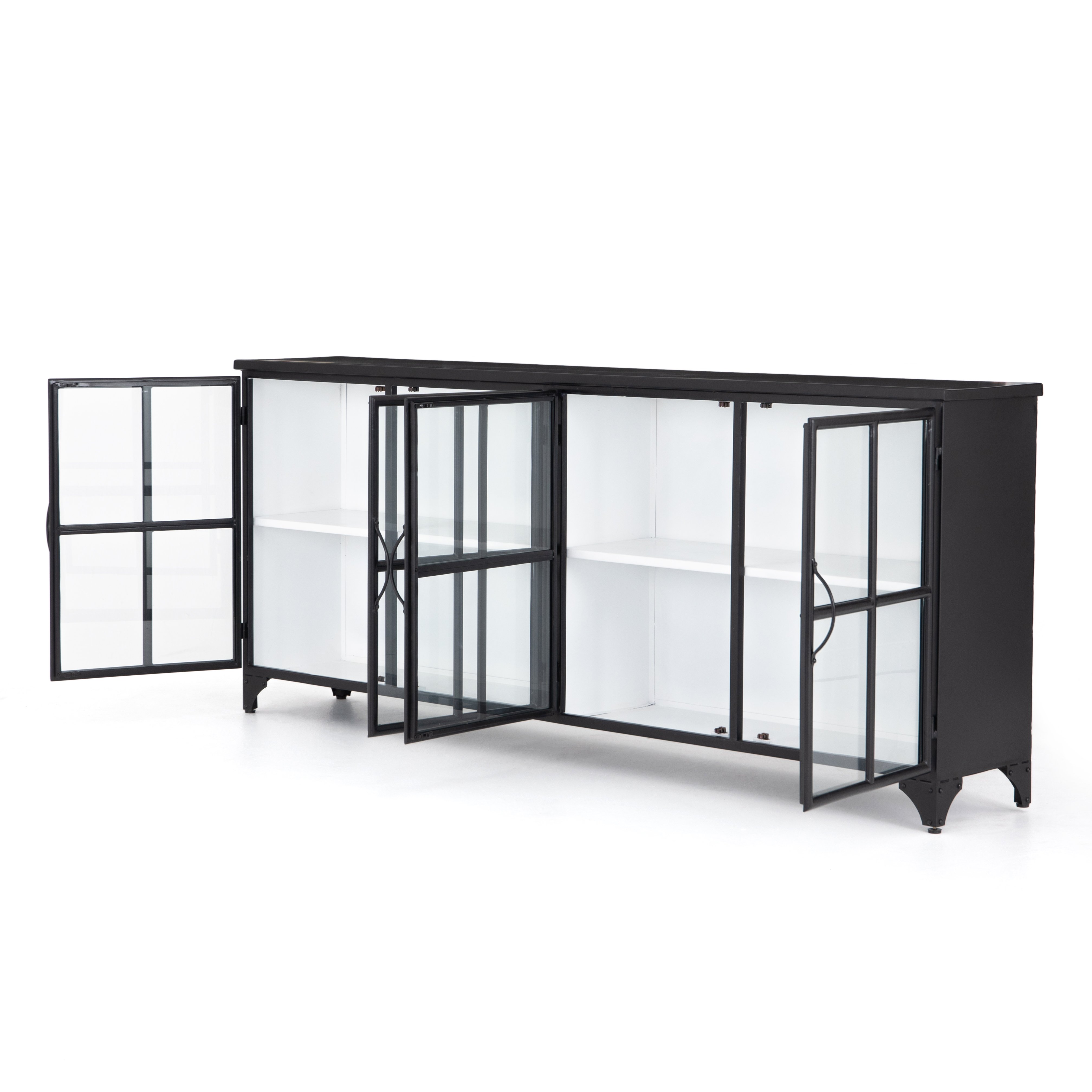 Black sales iron sideboard