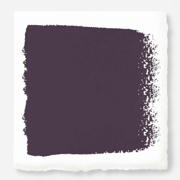 Deep eggplant purple door and cabinet paint named plum suede