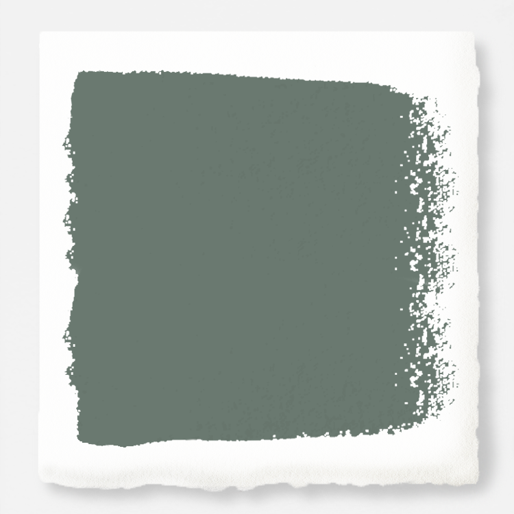 dark green-grey interior paint named luxe