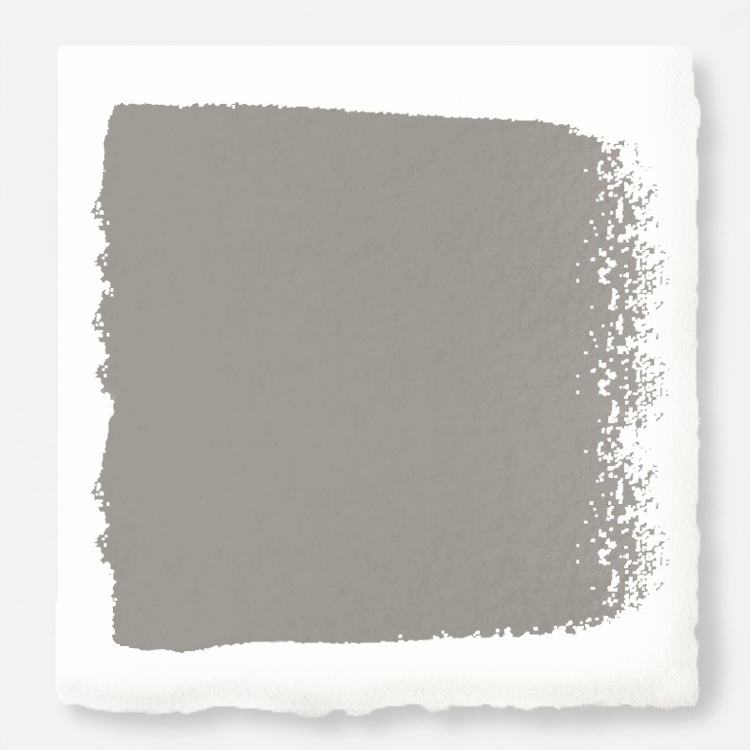 Muted gray with lavender hues interior paint named watering can