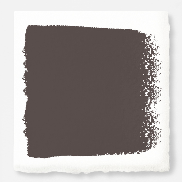 Deep haze gray with brown and silver notes interior paint named pond stone