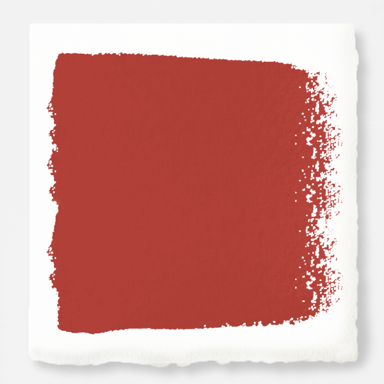 Bright red with flame orange notes interior paint named hopscotch