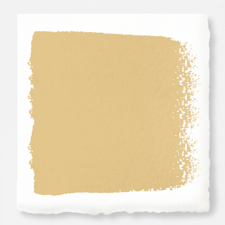 Muted mid-toned yellow interior paint named cottage feel