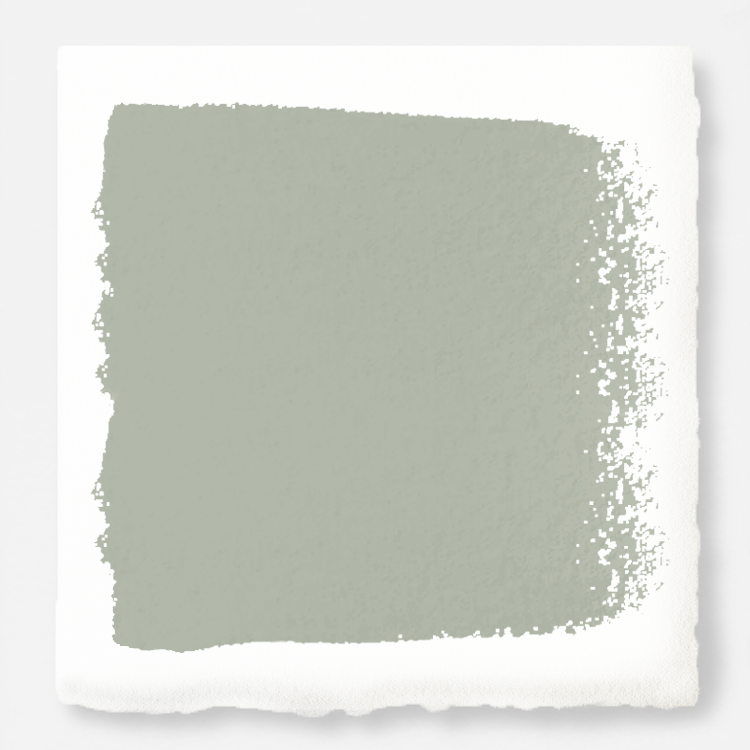 Warm chalky pale green interior paint