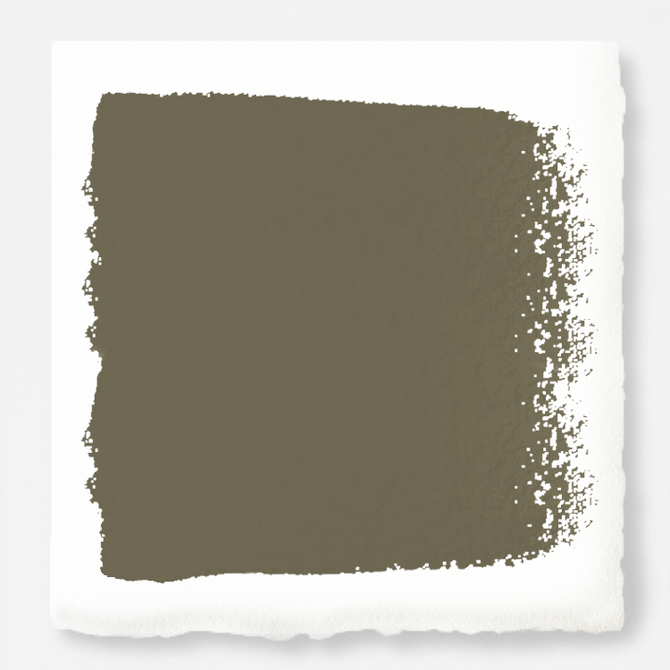 A warm olive green interior paint named market place