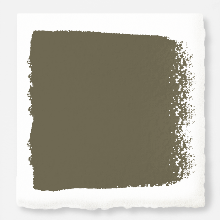 A warm olive green interior paint