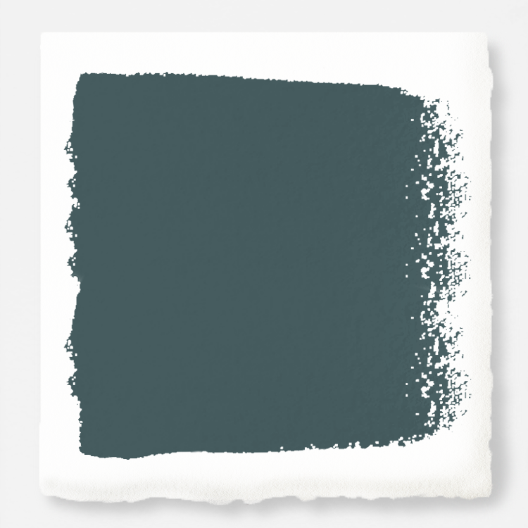 A muted peacock blue interior paint